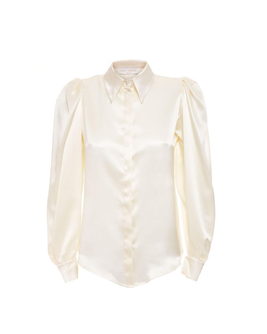 Sofia Tsereteli White Cream Silk Blouse