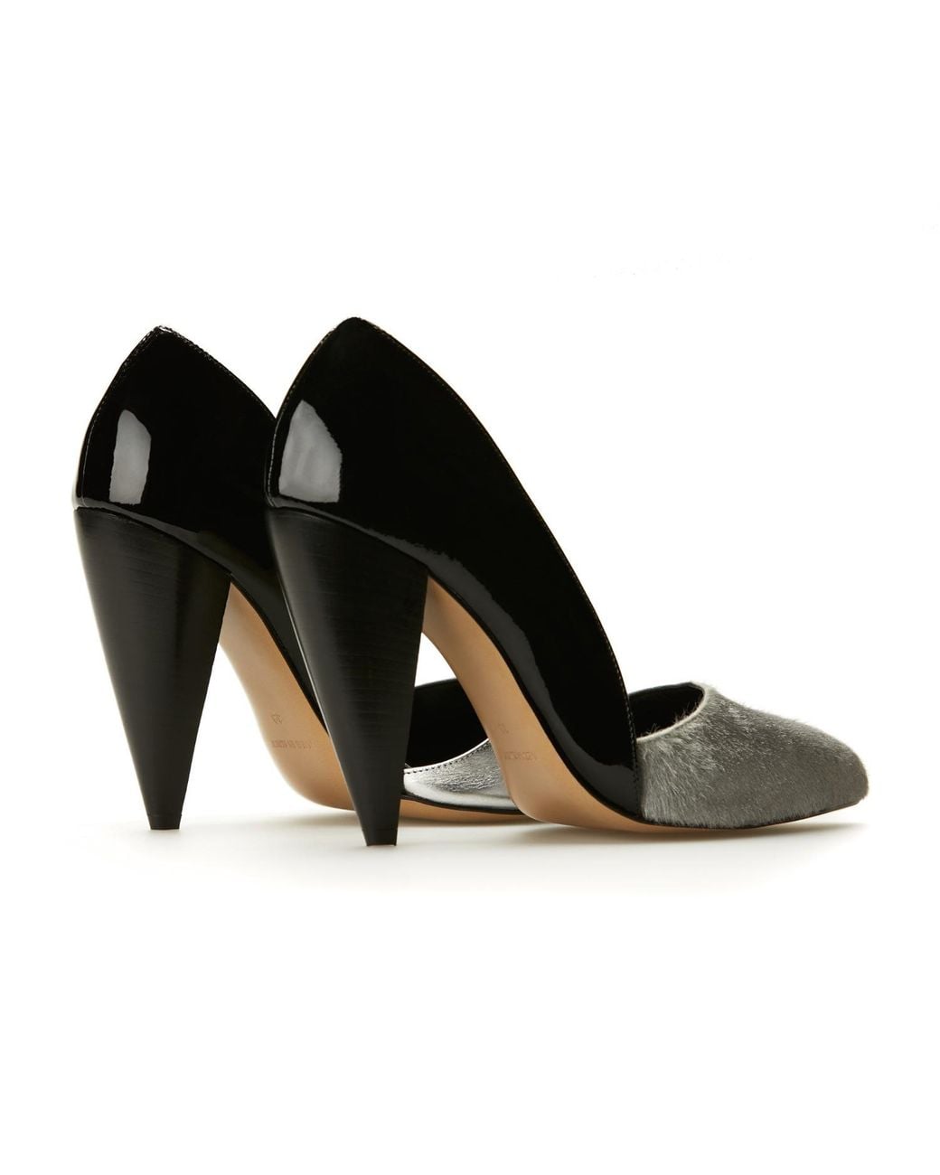 Rosamund Muir London Black Romera Patent & Duo Texture Heels