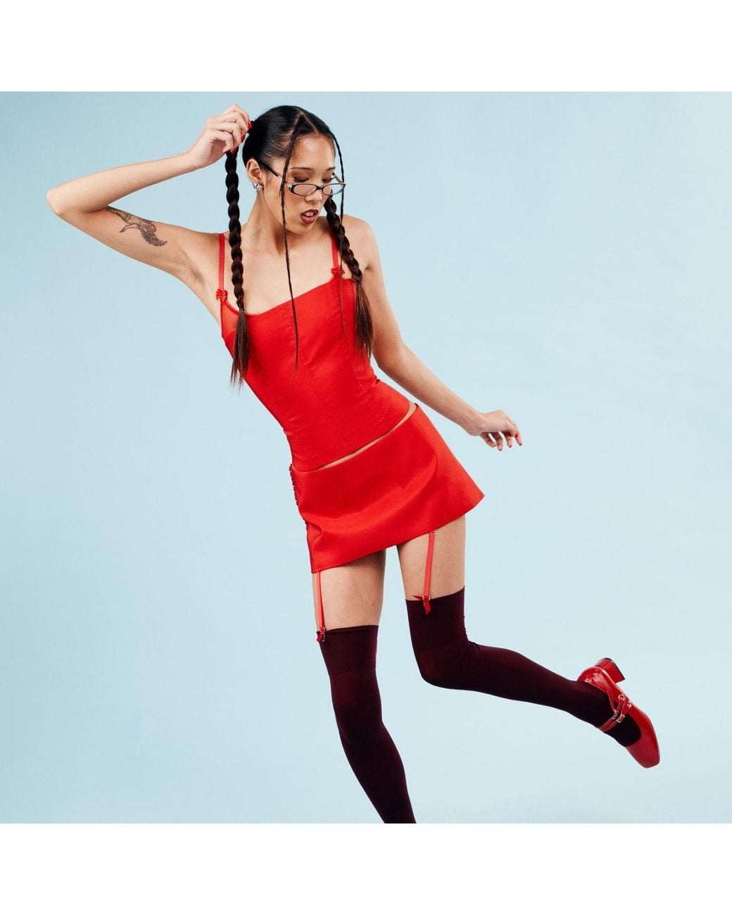 The Coolgirl Nyc Red Jane Skirt