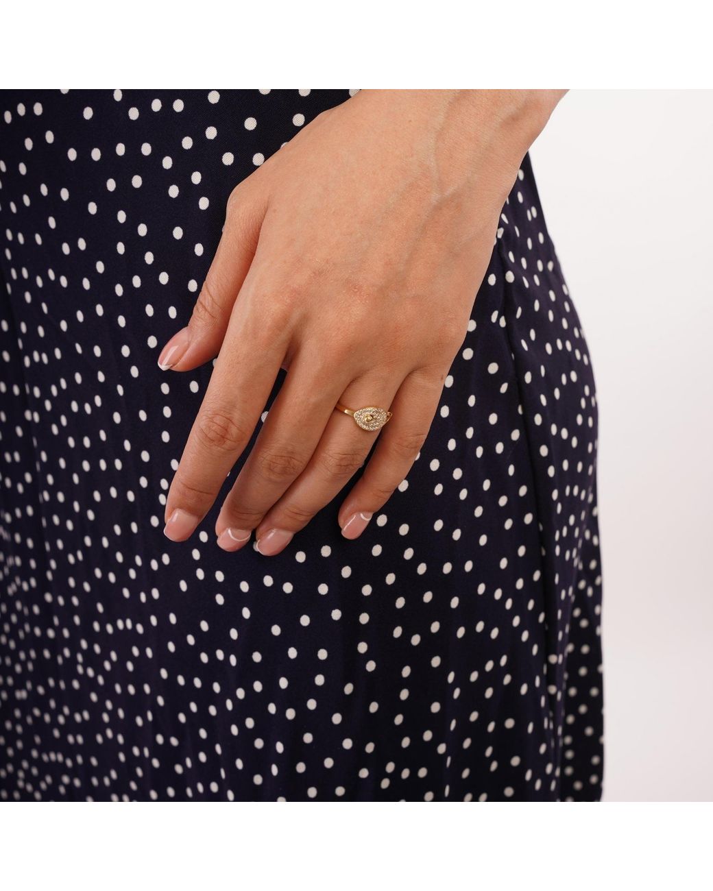 Spero London Metallic Sterling Tennis Racket Ring