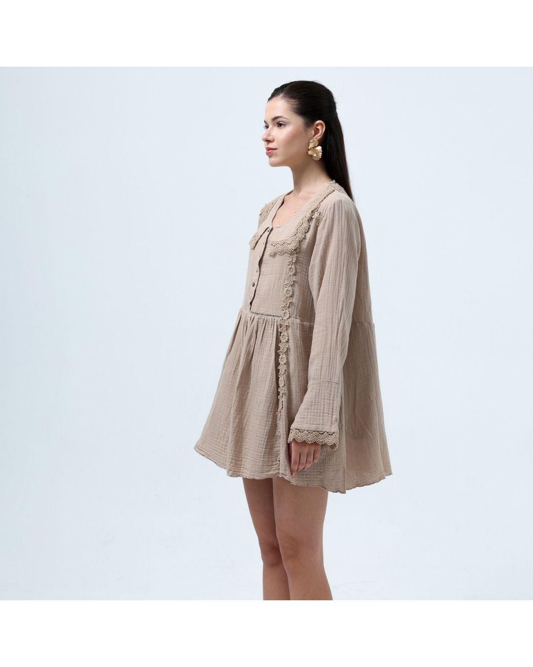 Thisisu Collection Brown Neutrals Milan Mini Dress