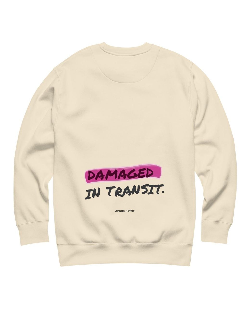 Anchor and Crew Neutrals Natural Out For Delivery Annotations Organic Cotton Sweatshirt