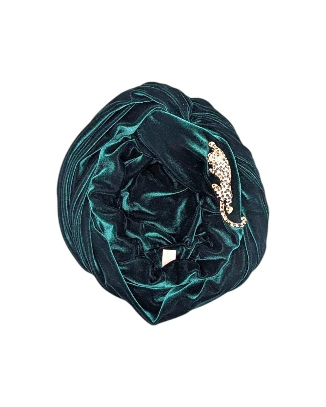 Julia Clancey Blue Classic Madam Forest Leopardita Turban