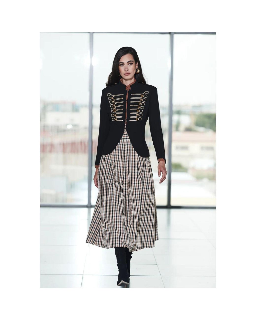 The Extreme Collection Black Blazer With Hussar Embroidery