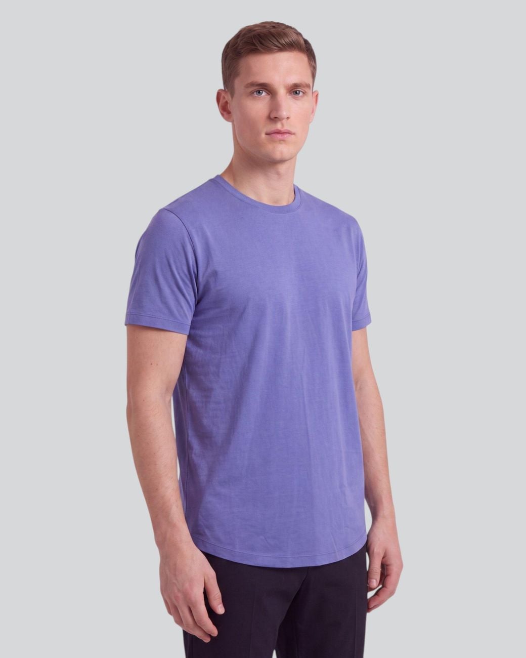 Lords of Harlech Blue Timothy Dawn Stretch Cotton Crew-Neck Tee for men