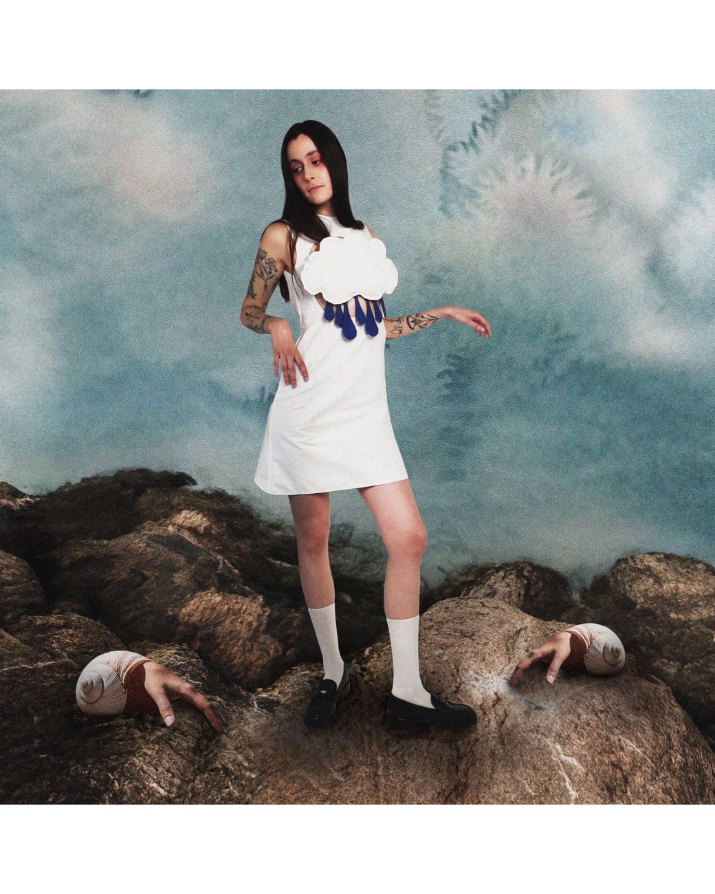Maison Louis White Rainy Cloud Dress