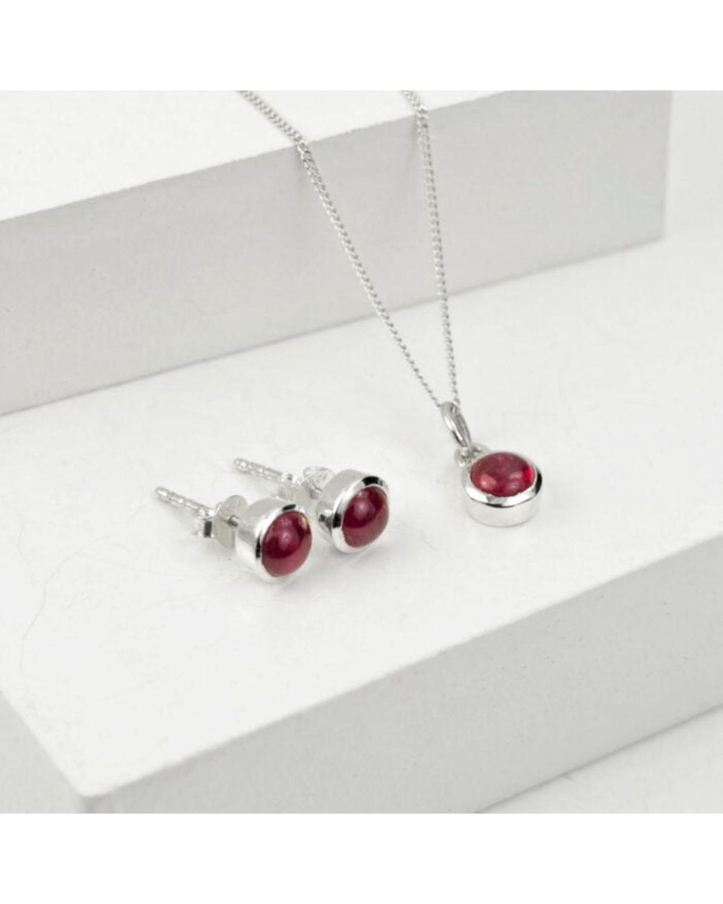 The Jewellery Store London White July Birthstone Jewellery Set