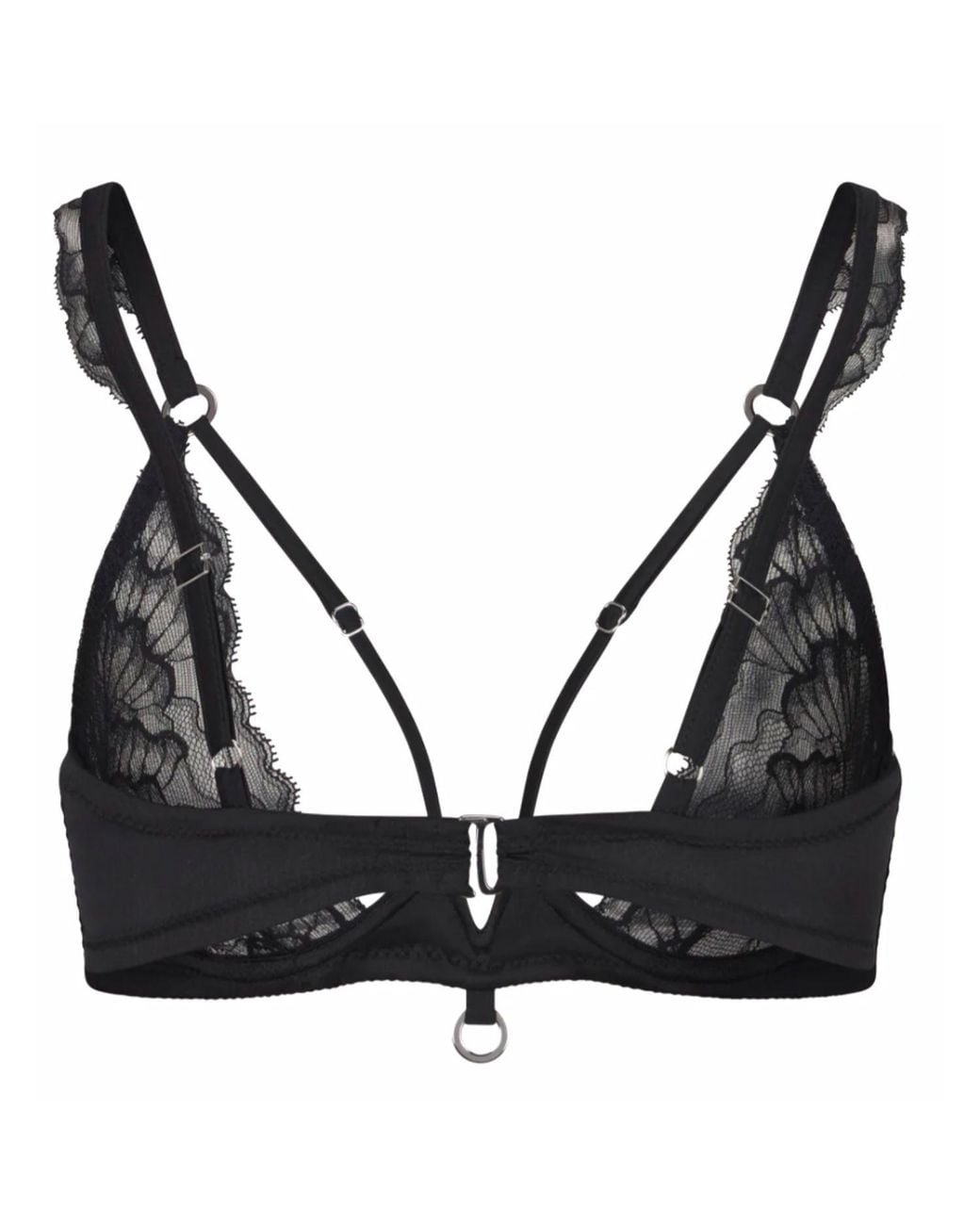 Lunatic Femme Black Inquisitor Demi Lace Bra