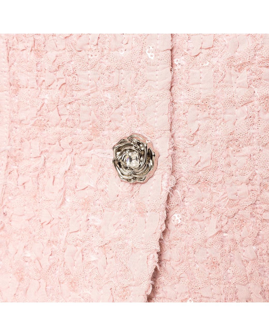 Nissa Pink Bouclé Suit Jacket