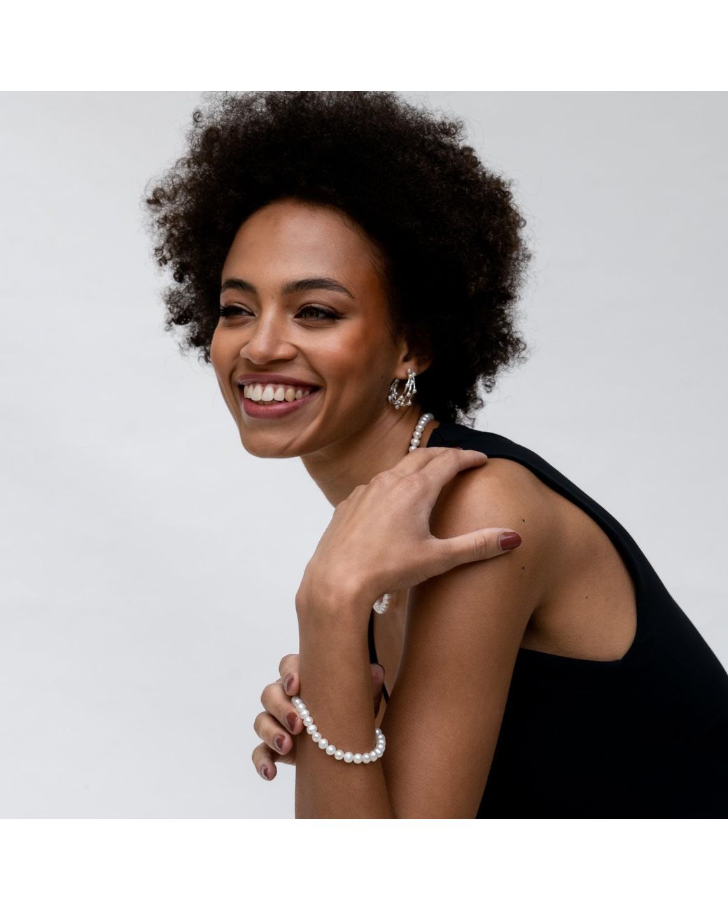 Dower & Hall Metallic Luna Pearl Bracelet