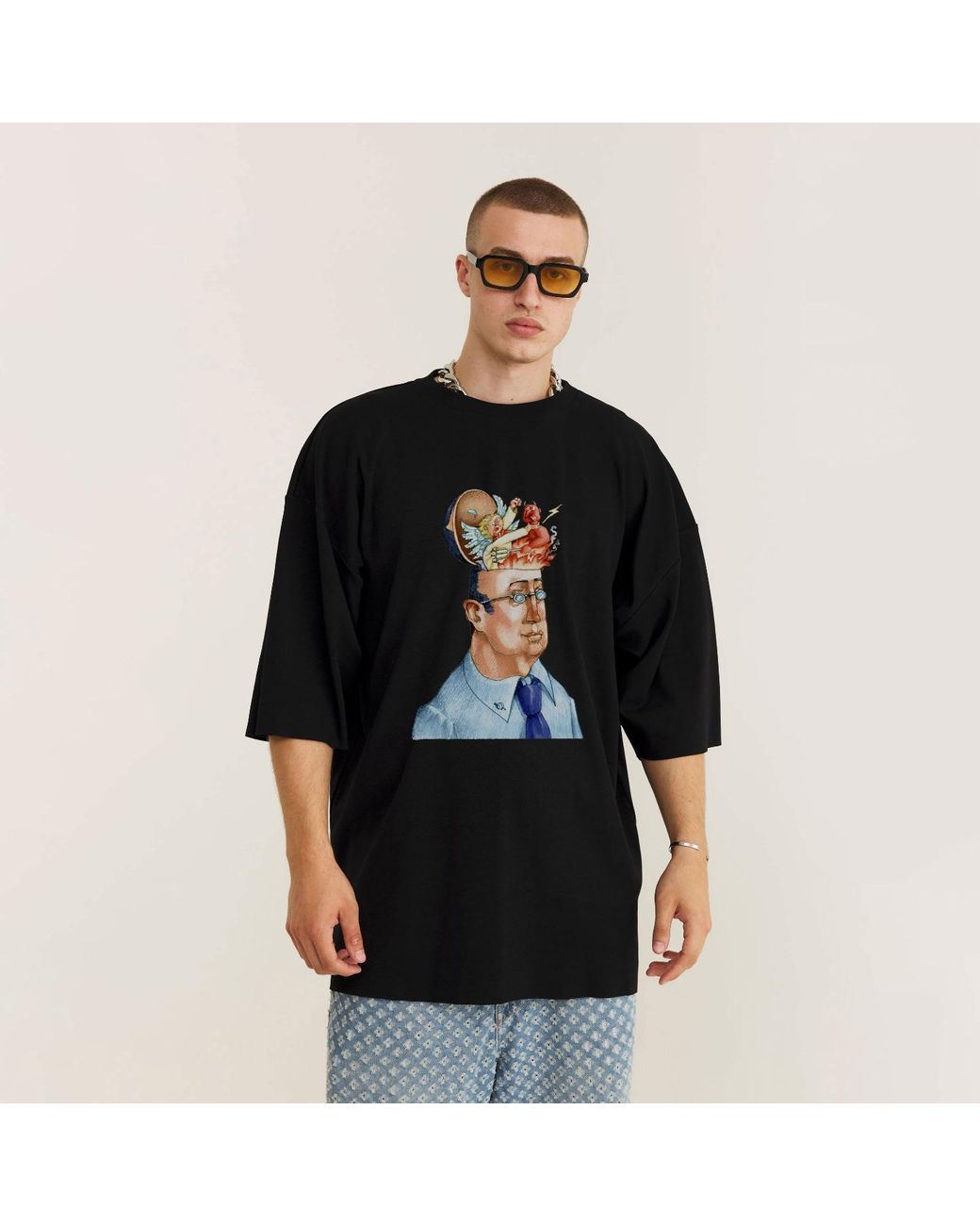 mysimplicated Black Oversized T-Shirt for men