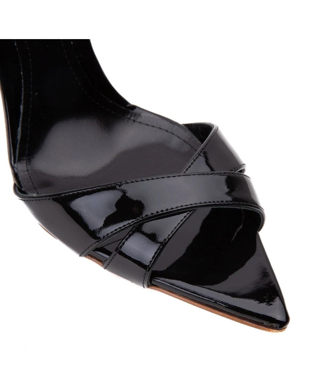 Ginissima Black Thea Patent Leather Sandals