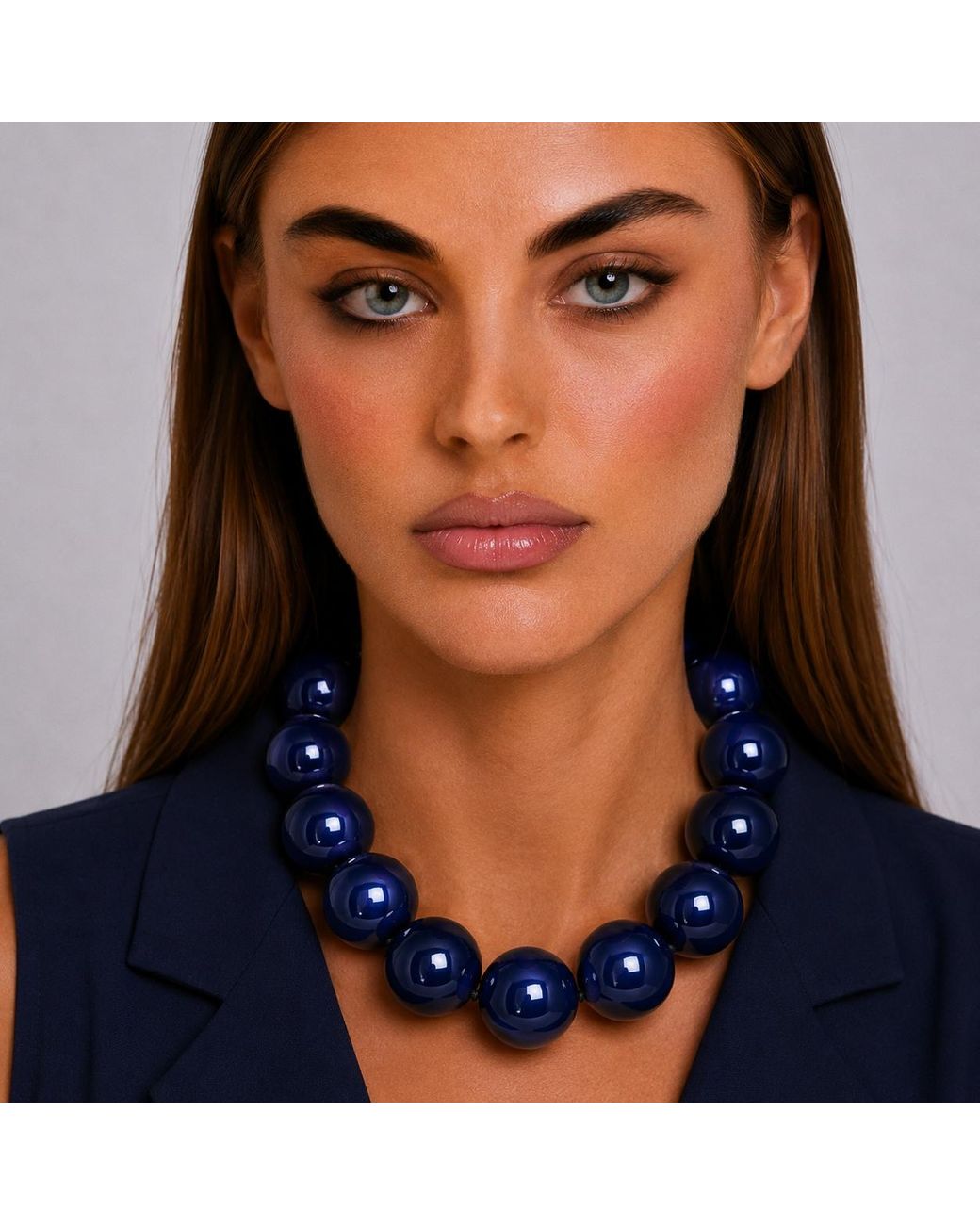 Michael Nash Jewelry Blue Lucy Gumball Necklace