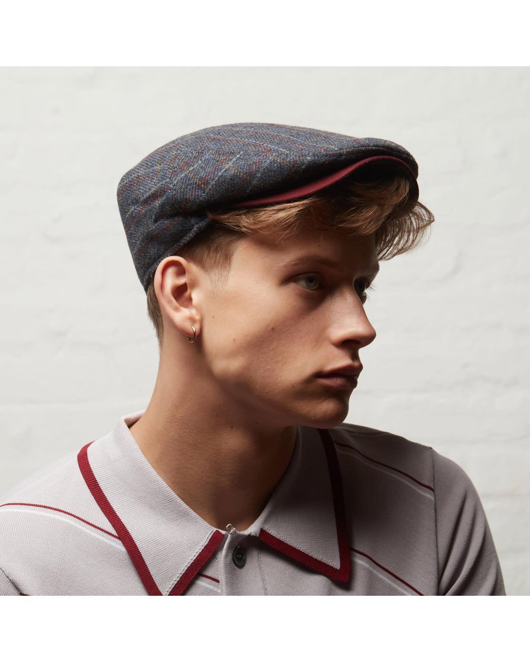 Dasmarca Hats Gray Tailor Ukrainian Tweed Wool Cap For for men