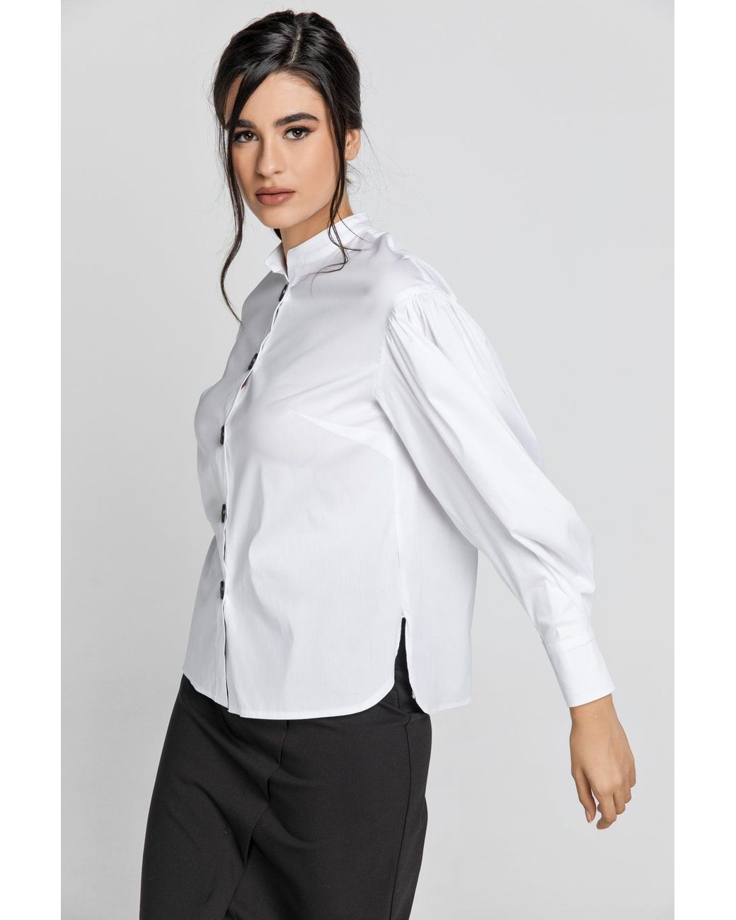 Conquista Blue Shirt With Bishop Sleeves