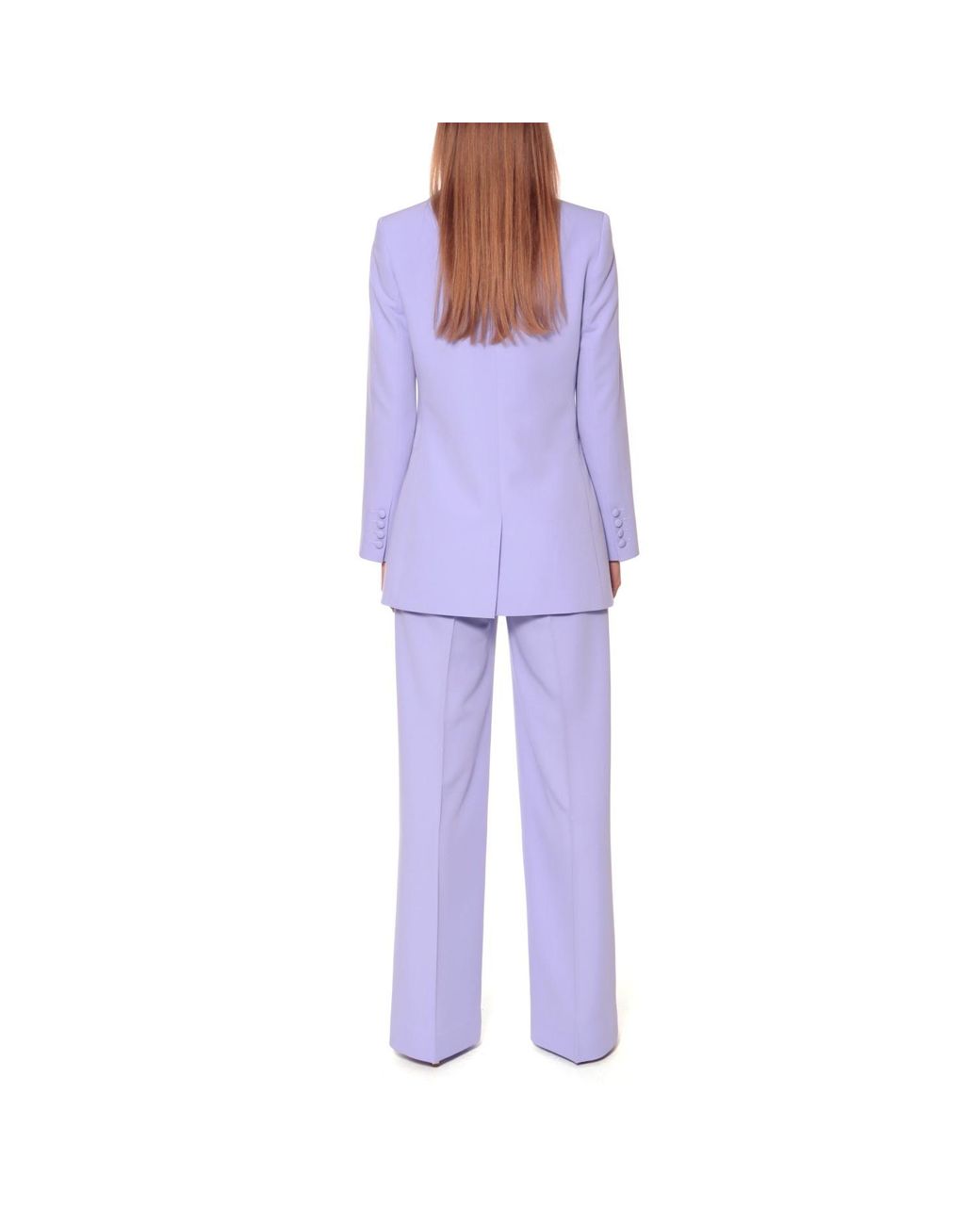 AGGI by HALEWSKI Purple Laura Lavender Single Breasted Midi Blazer