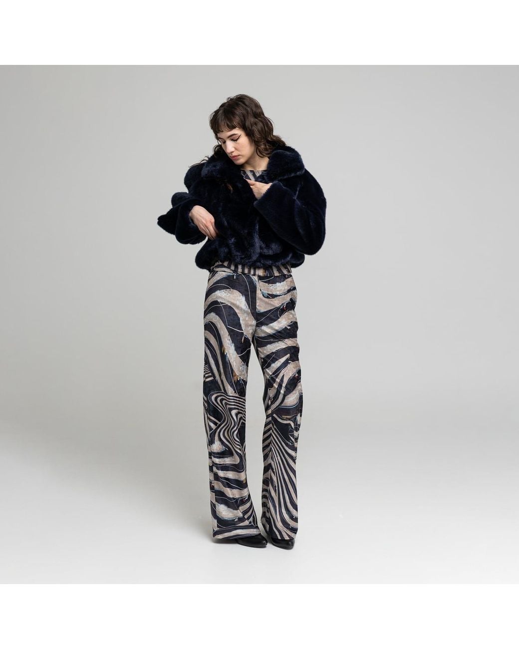 ARTISTA Blue Thia Mid-Rise Pants