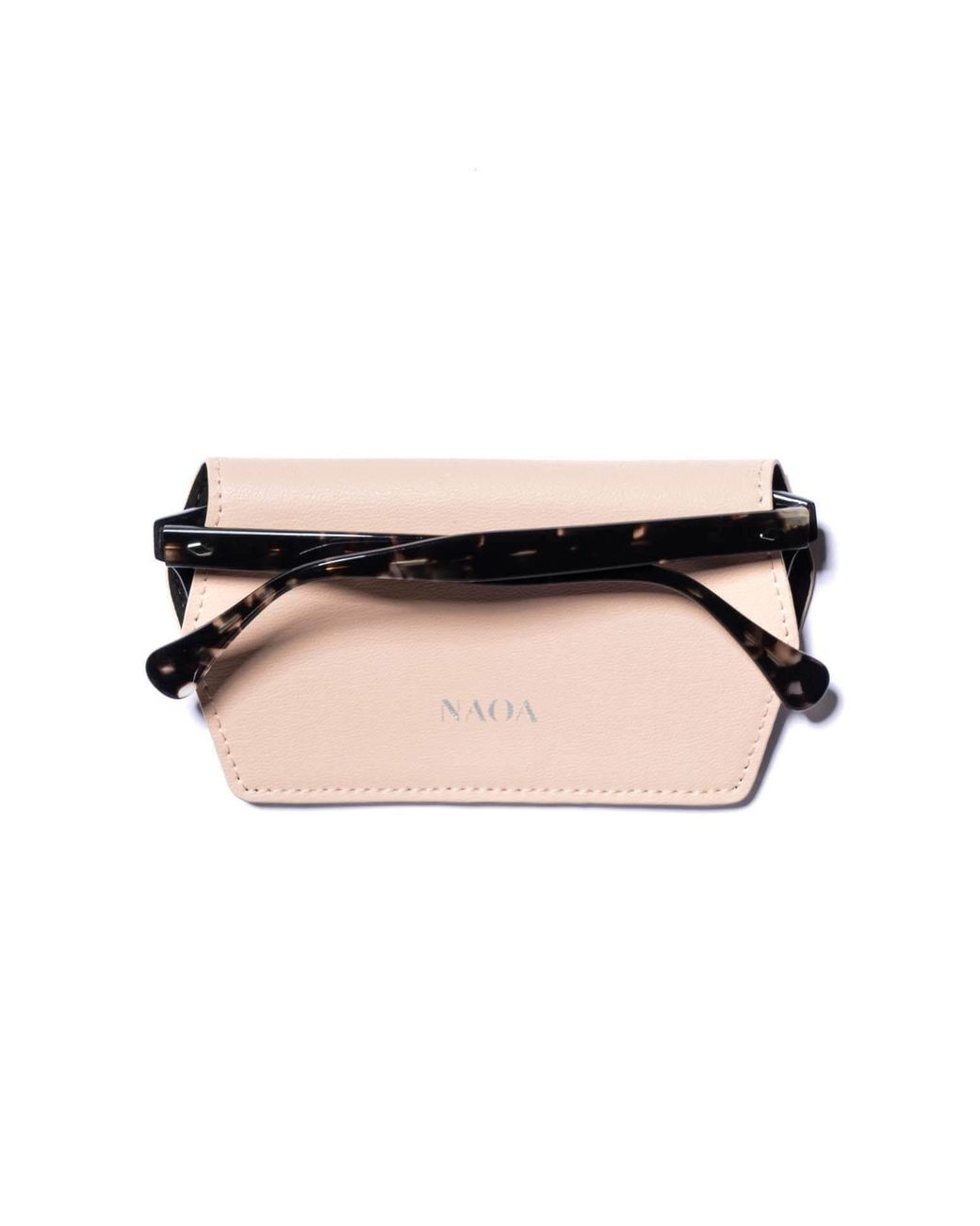 Naoa Black Slim Glasses Case Nude