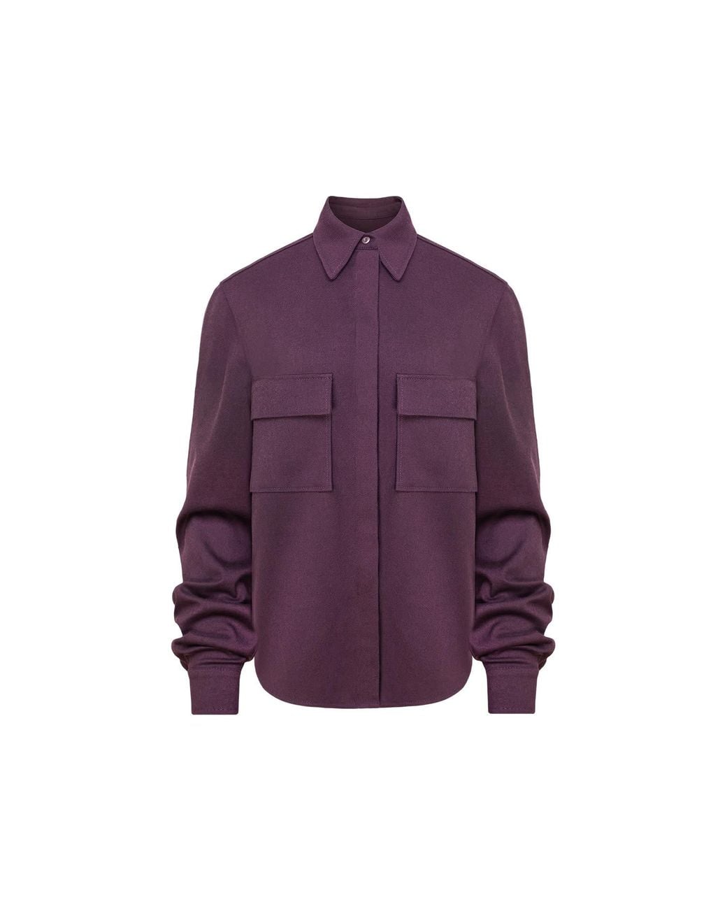 Mandragora Purple Oversized Viscose Blouse Omaro