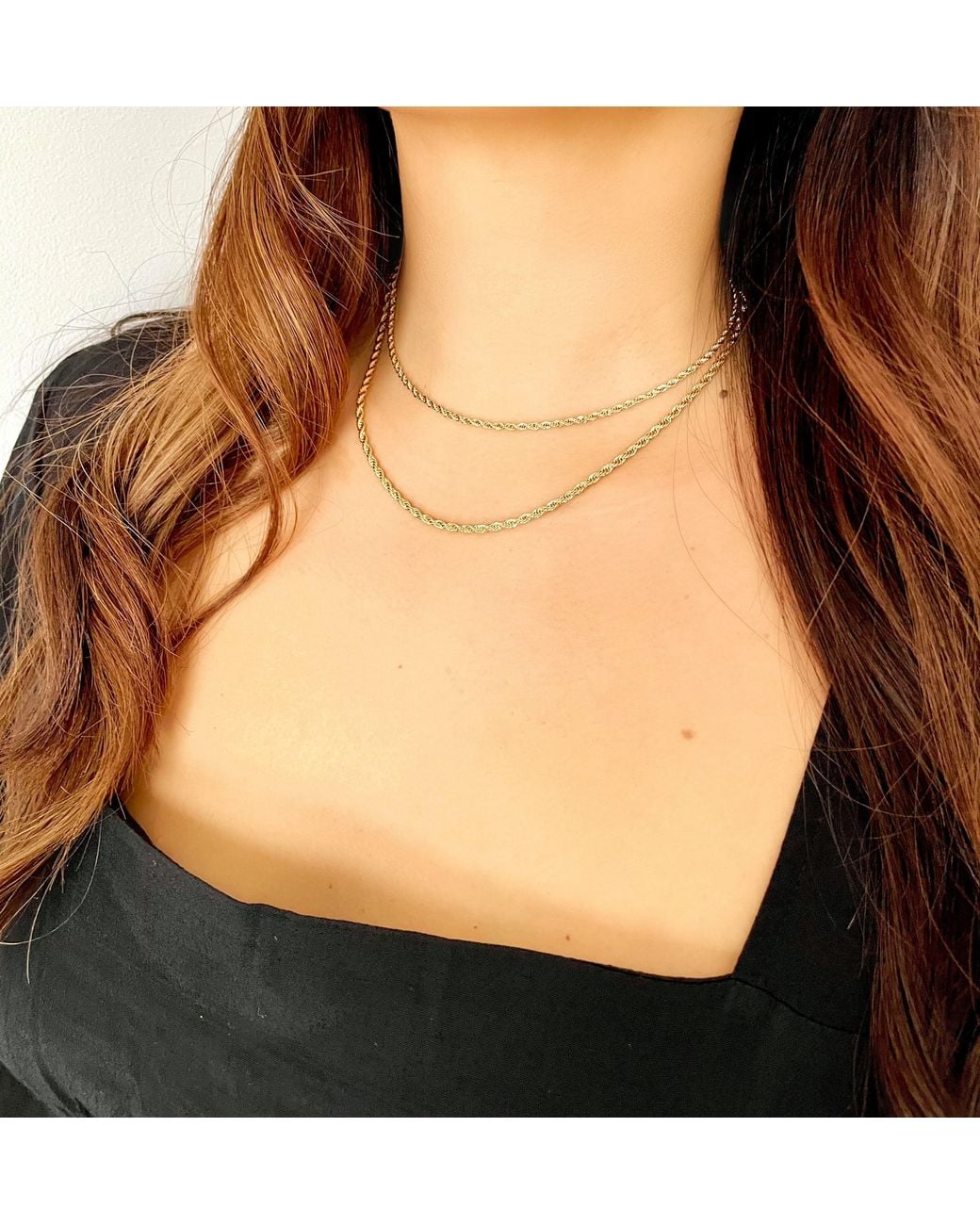 Olivia Le Metallic Venice Twisted Filled Rope Necklace