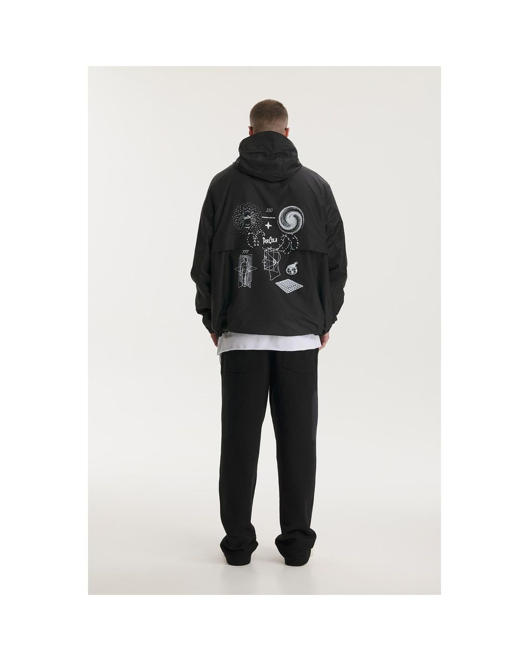 mysimplicated Black Pop Cola Windbreaker for men
