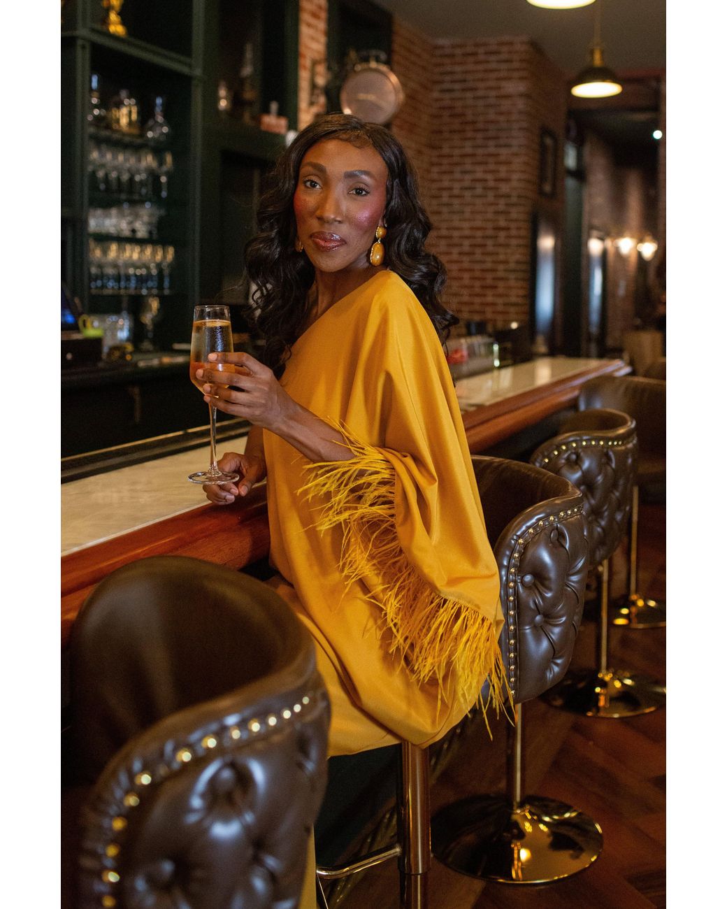 Jennafer Grace Yellow Chelziah Caftan
