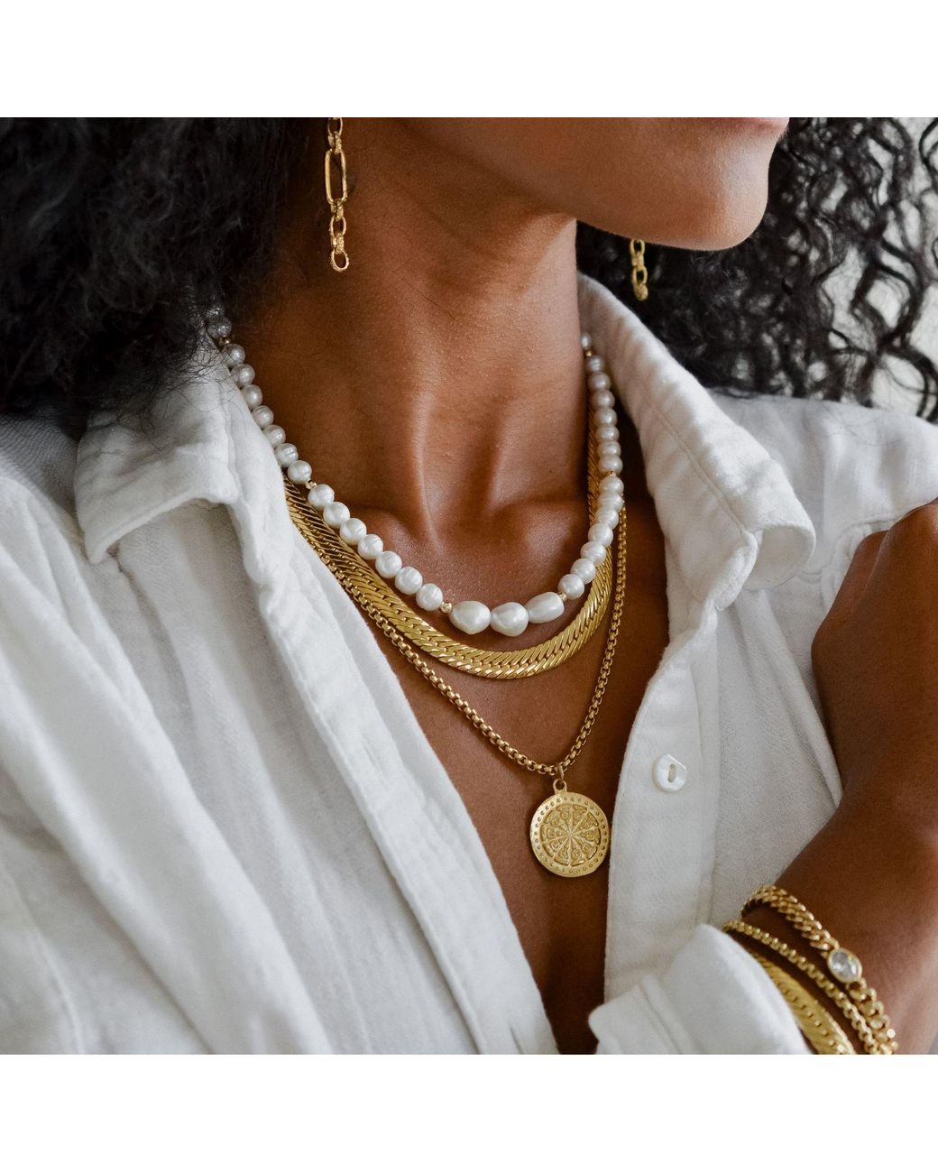 SET & STONES Metallic Solana Necklace