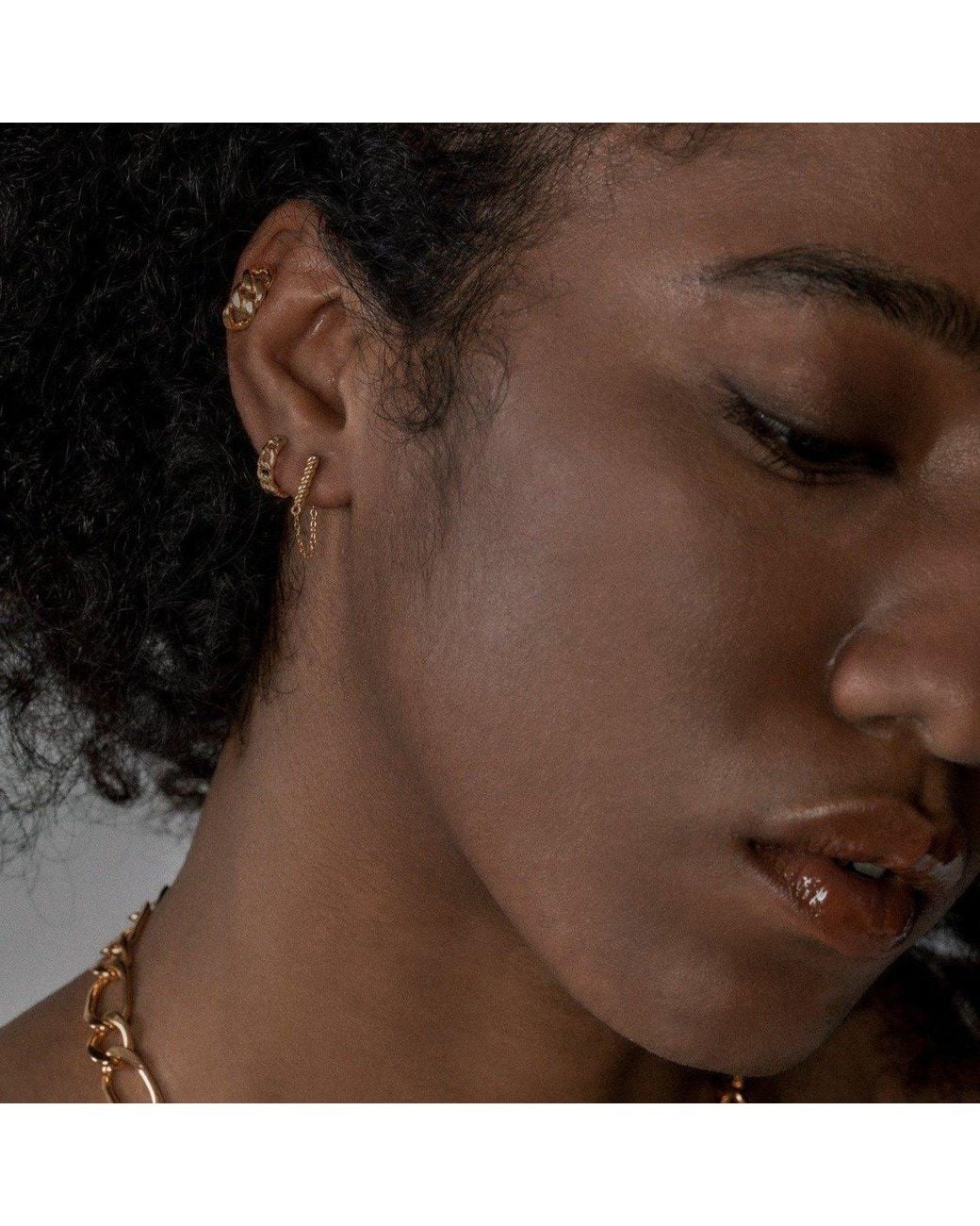 Lait & Lune Metallic Cerro Hoop Earrings