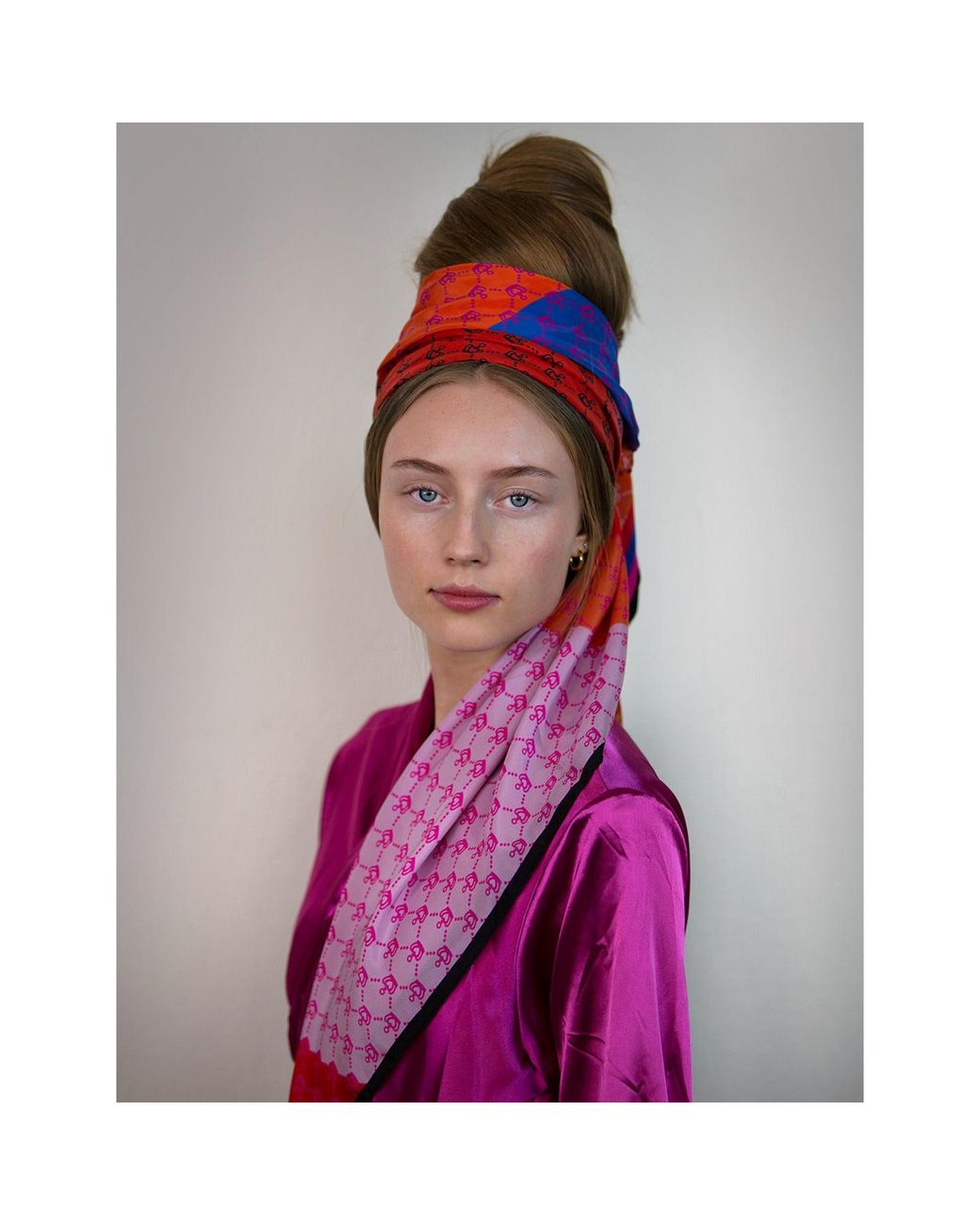 Kueen Blue Silk Scarf