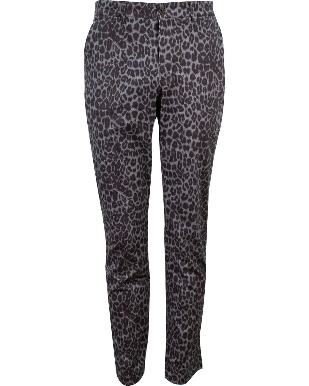 Lords of Harlech Gray Charles Leopard Pants for men