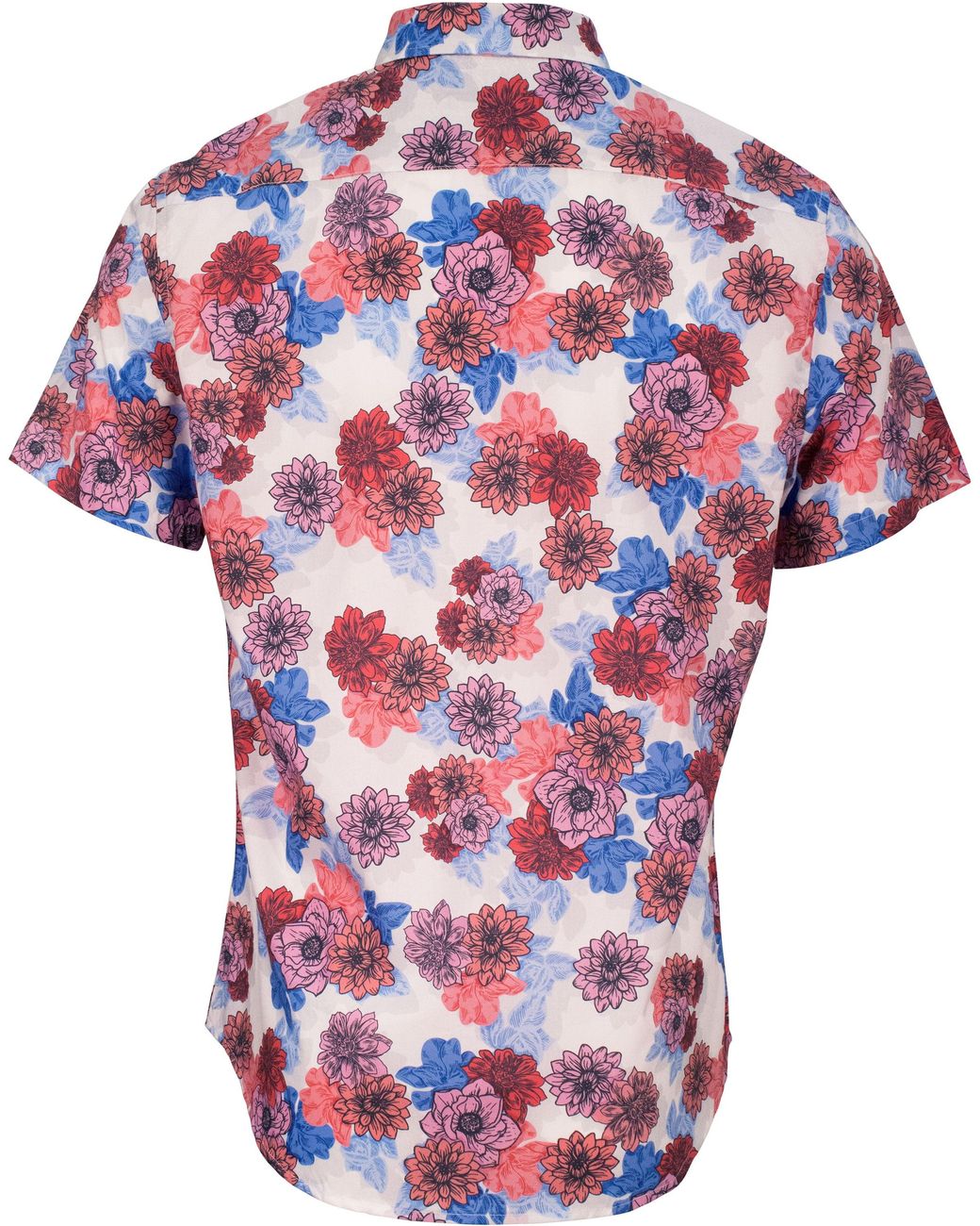 Lords of Harlech Red Tim Snap Floral Shirt for men