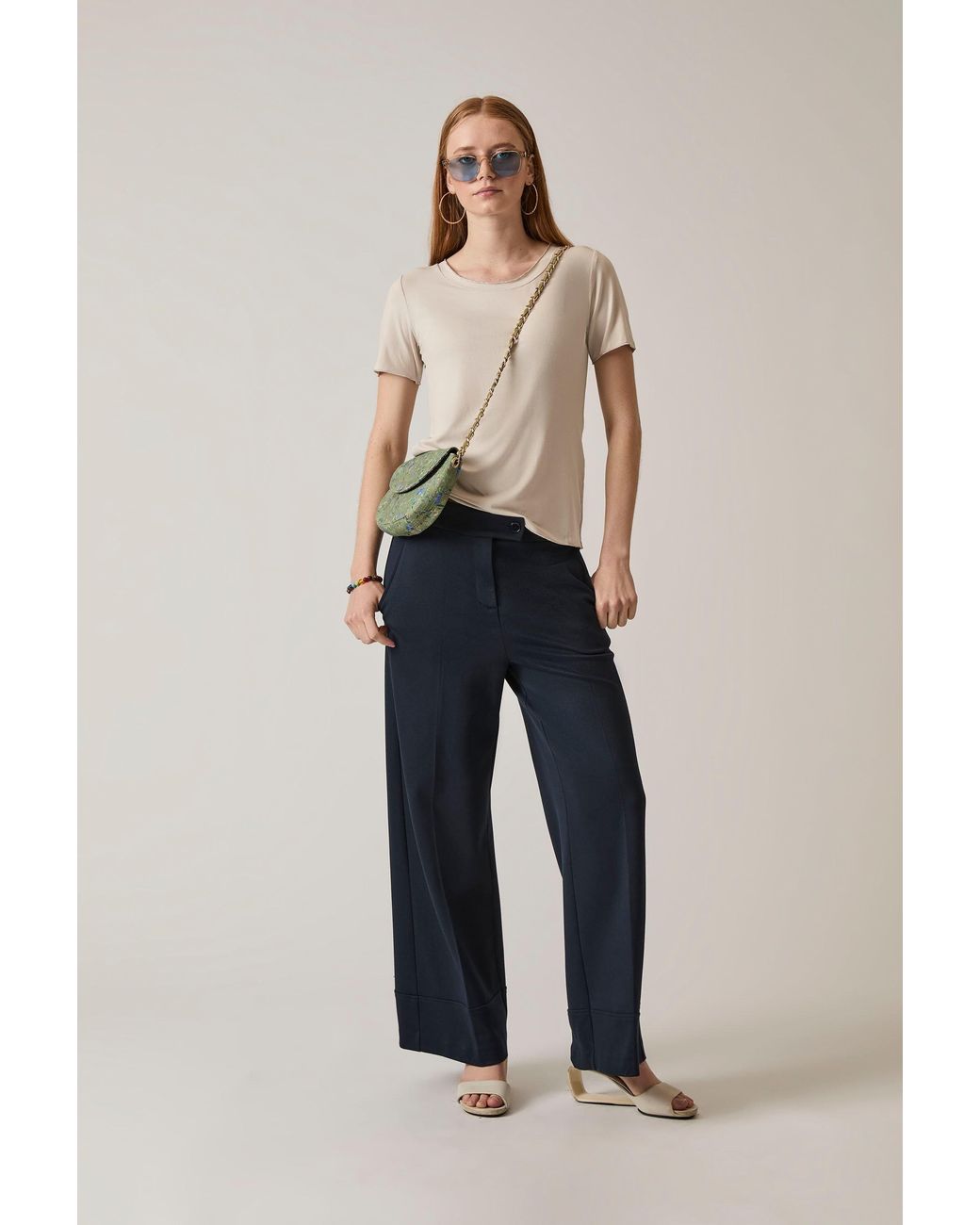 James Lakeland Blue Tailored Trousers