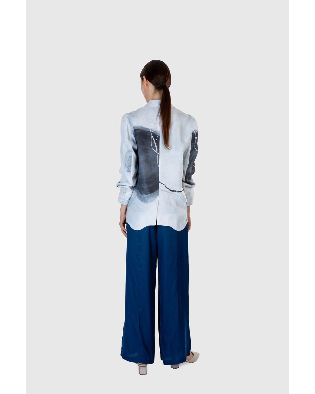 Shinaraa Blue Oversized Suit Jacket