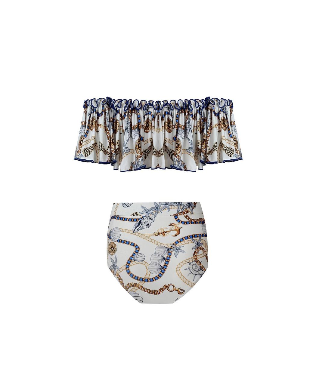 Nur Karaata White Helianthus Tropezienne Bikini Set