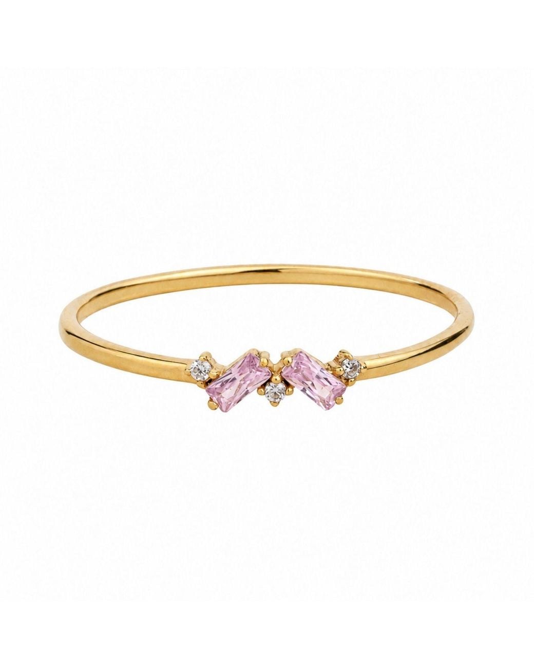 Belinda Jewelz Metallic Tourmaline Double Baguette Birthstone Ring