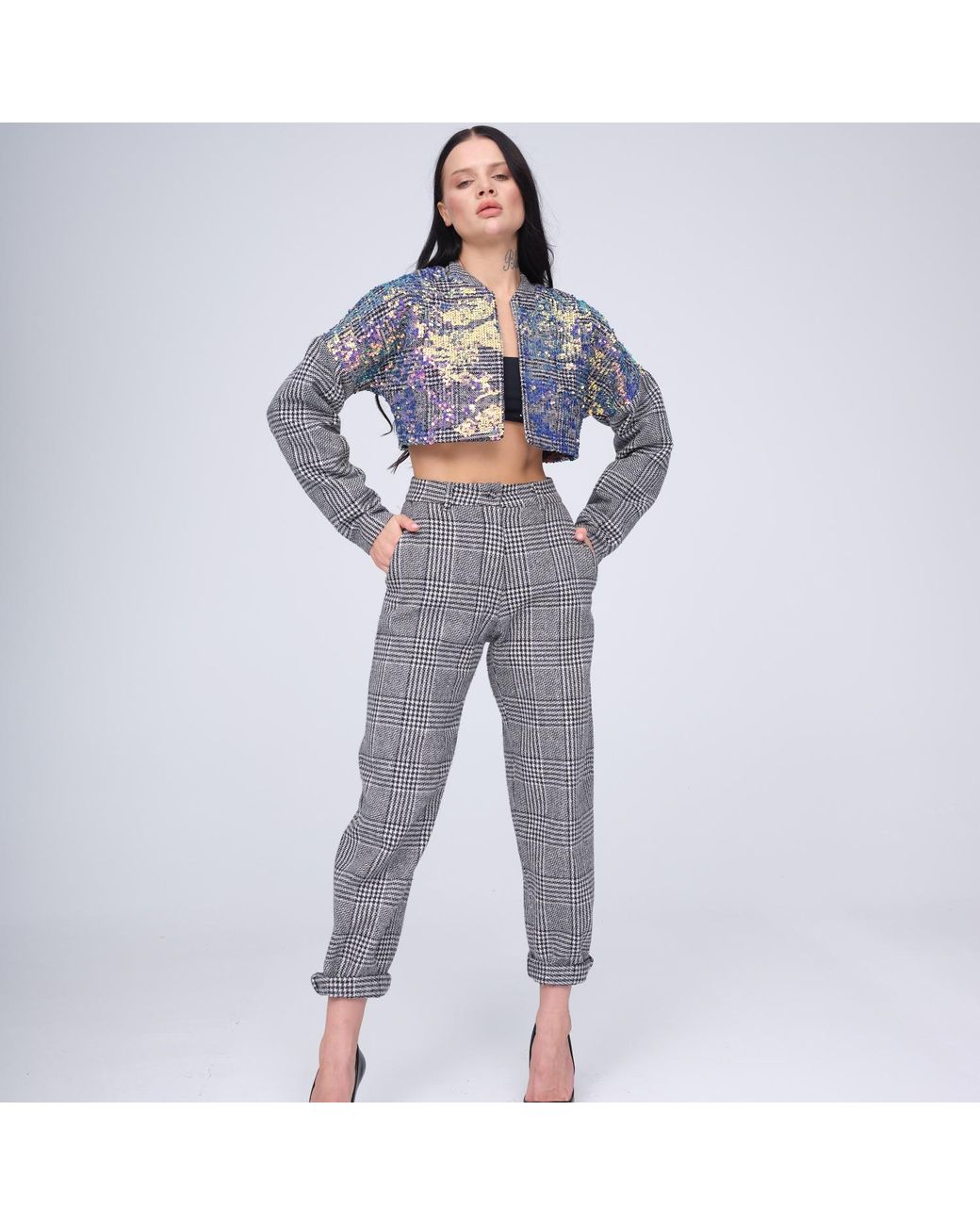 Moov Blue Checkered Pants