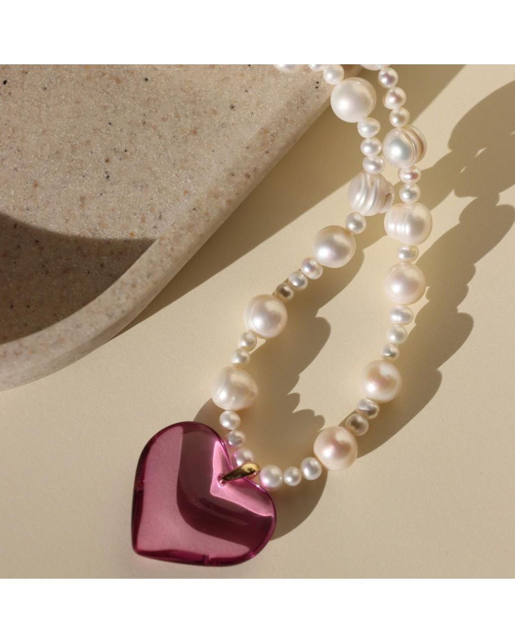 Larsuu Metallic Heart Necklace