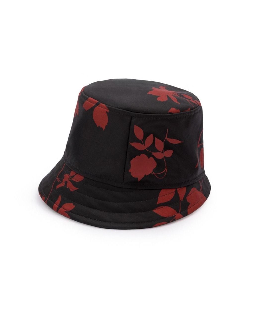 RainSisters Black Elegant Bucket Hat With Floral Print