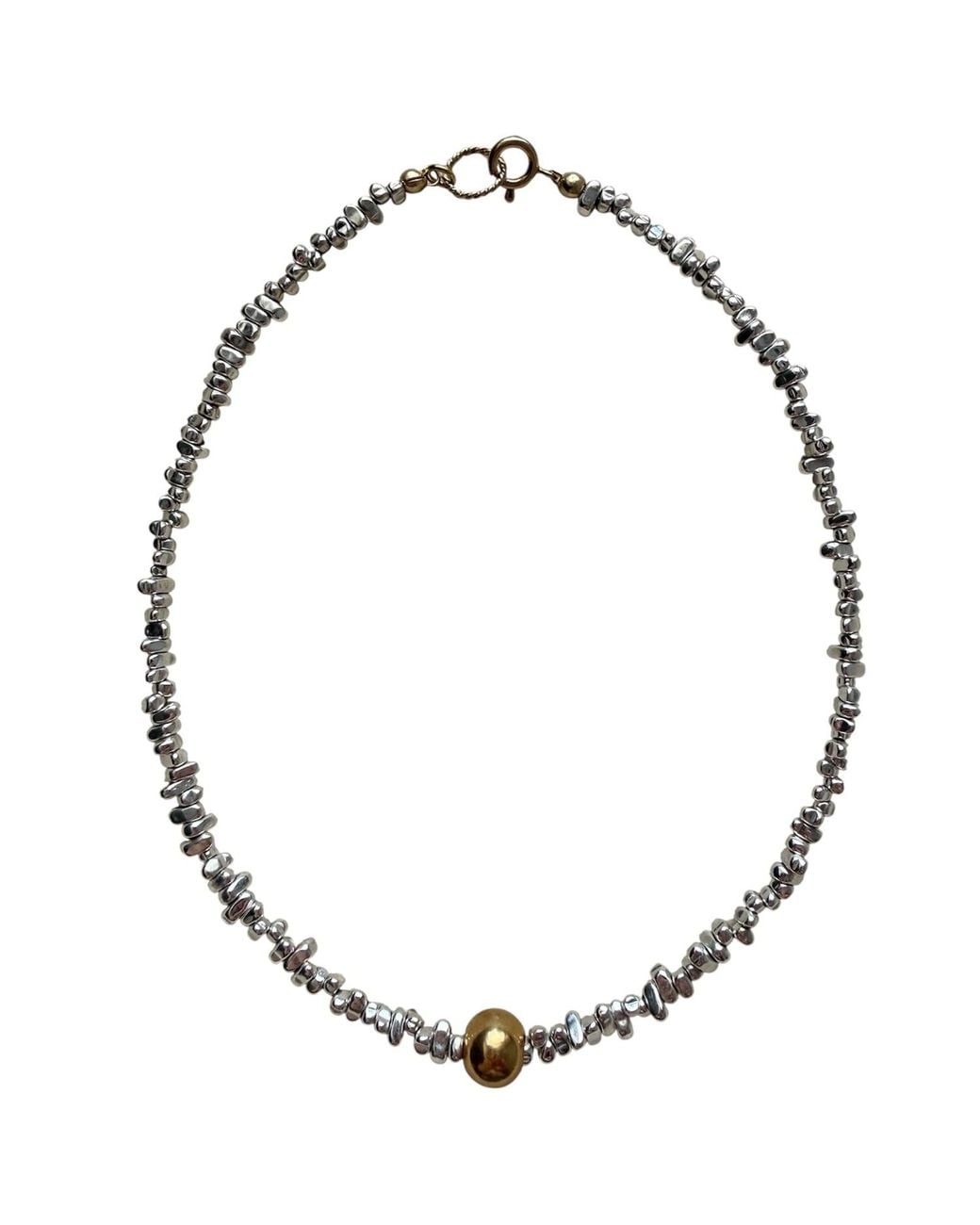 Larsuu Metallic Orbit Hematite Necklace
