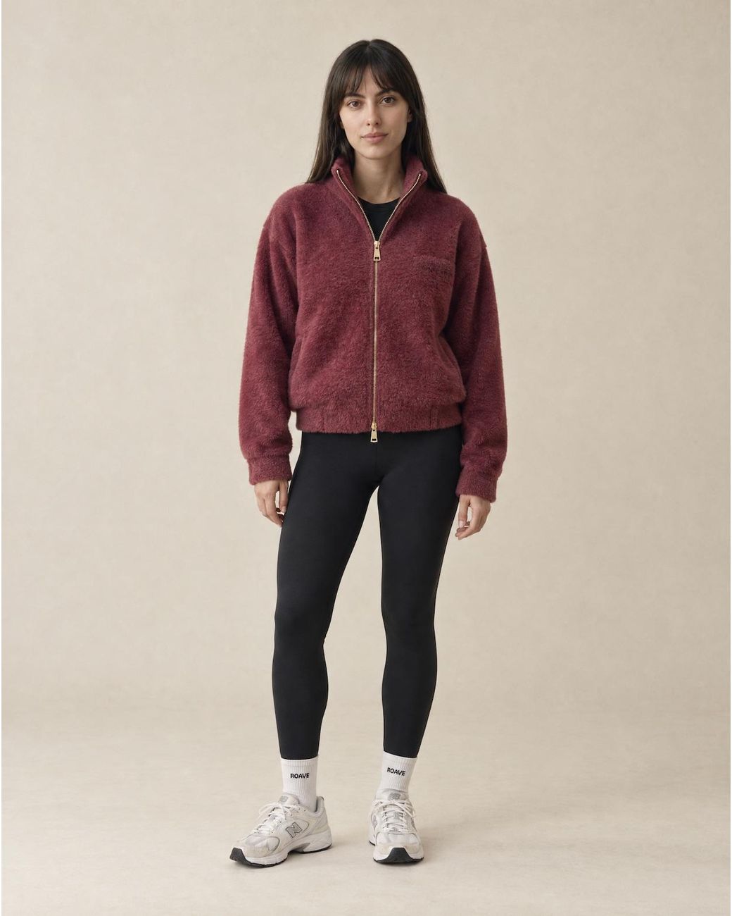 ROAV Purple Everyday Emma Burgundy Double Zip Cardigan