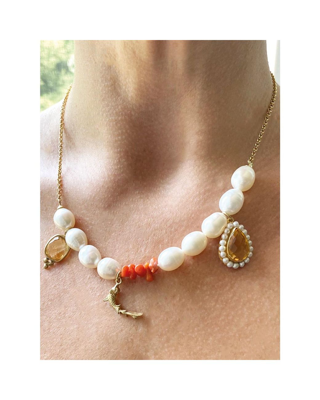 Vintouch Italy Metallic Goldfish Lucky Charm Necklace