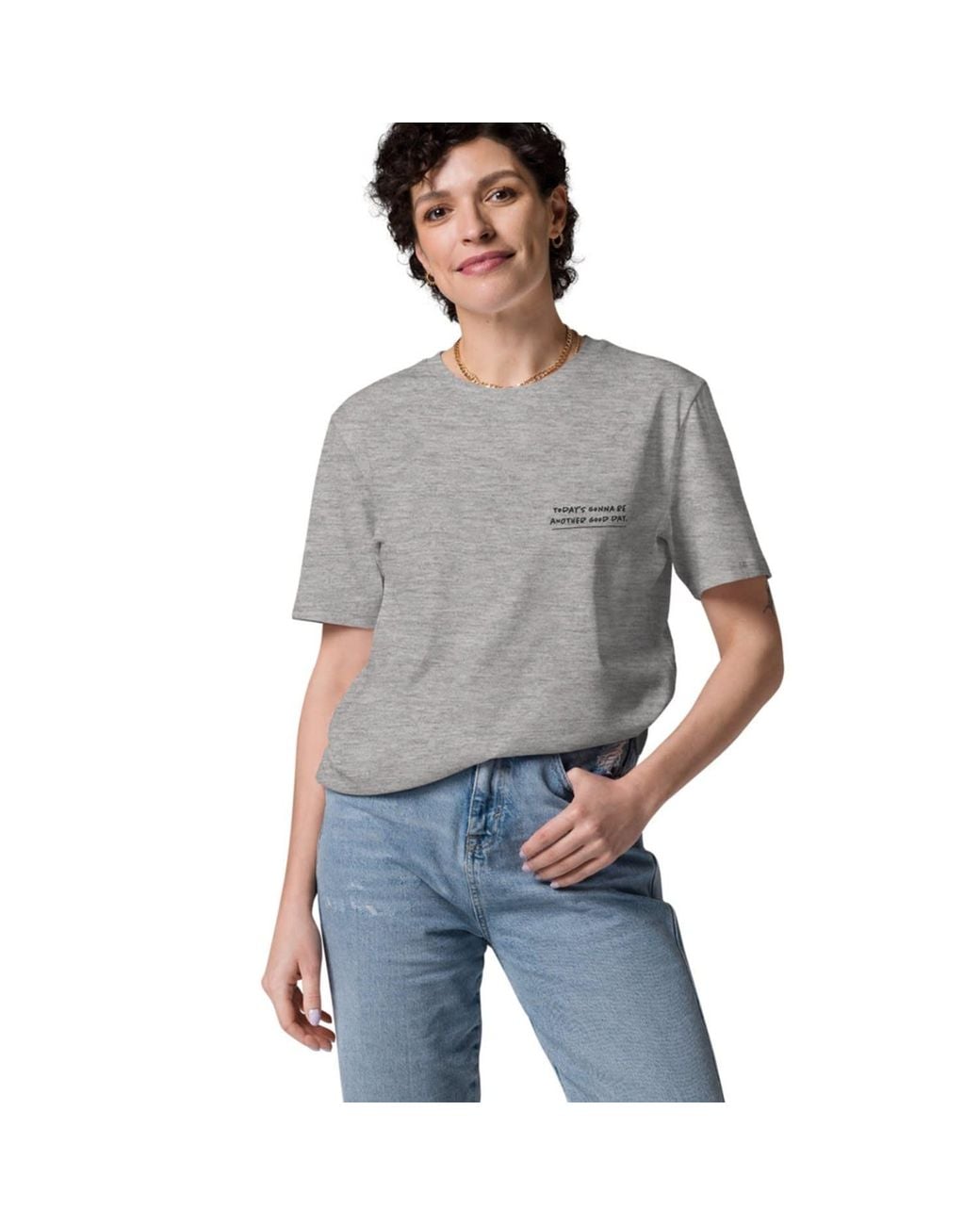 Anchor and Crew Gray Heather Snake Another Good Day Organic Cotton T-Shirt