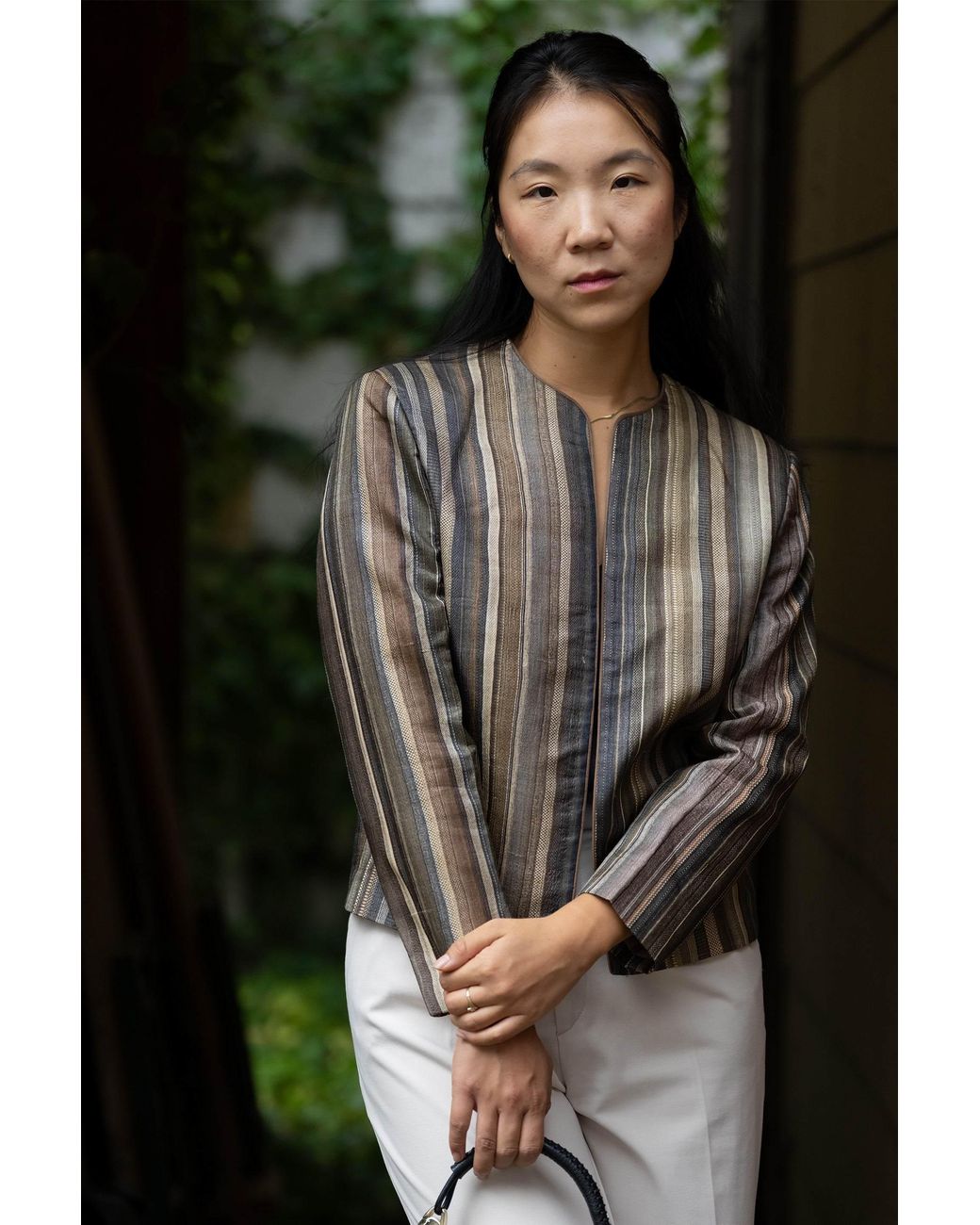 Stovaria Multicolor Striped Handwoven Pure Tussar Silk Jacket