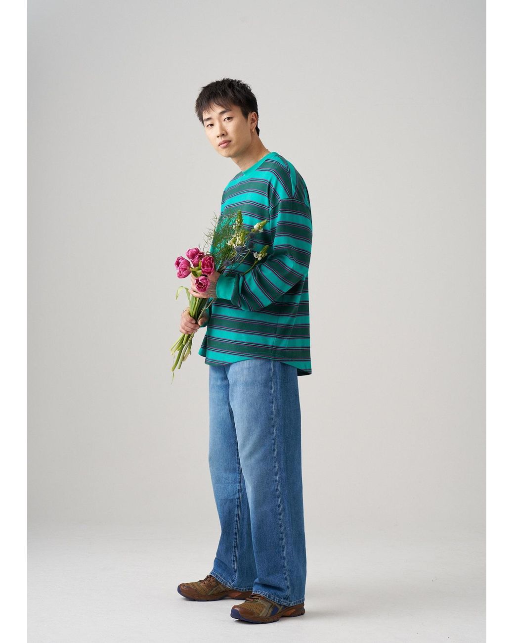 Éclectique Green Long Sleeve T-Shirt for men