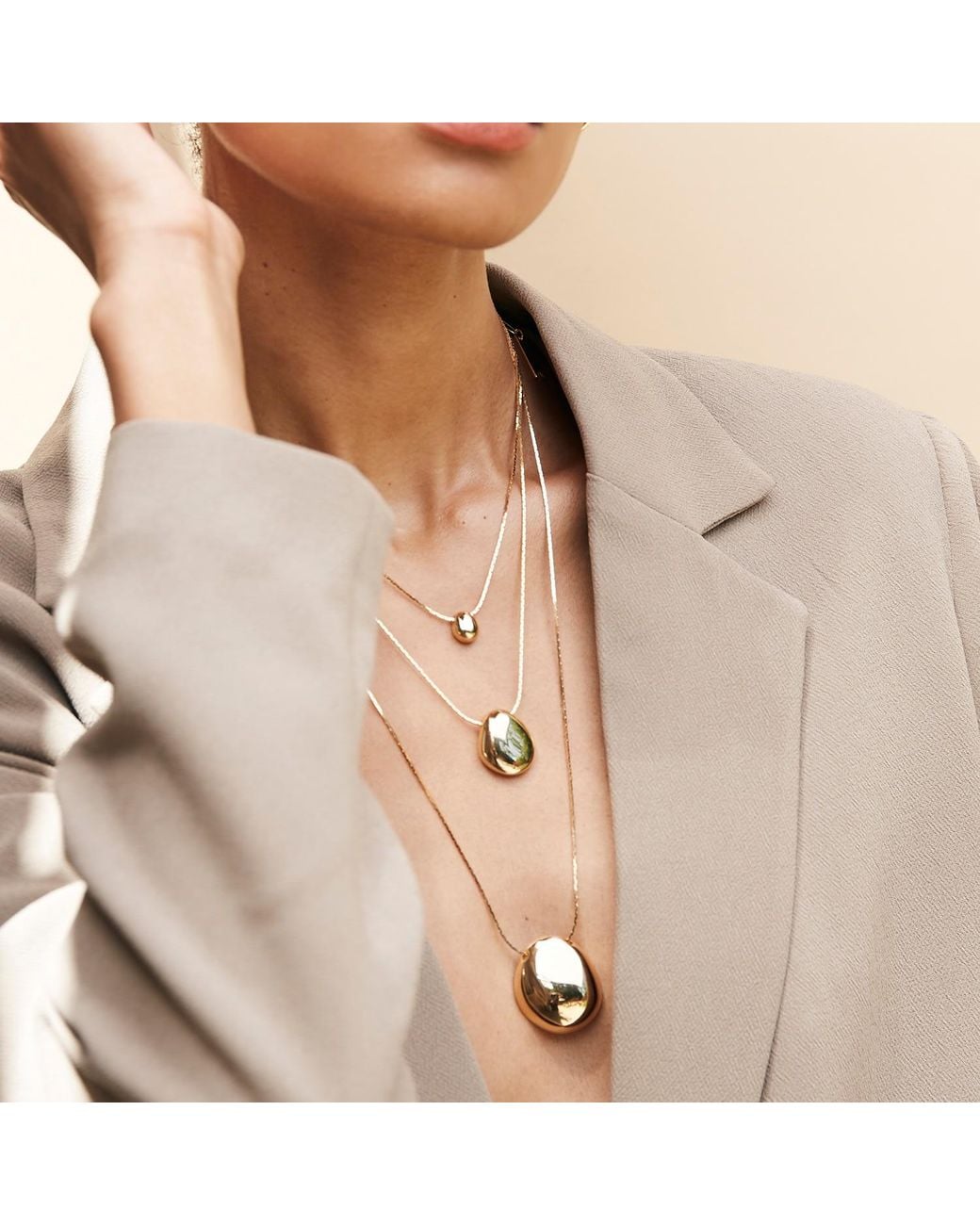 Biko Jewellery Metallic Galina Pendant Large