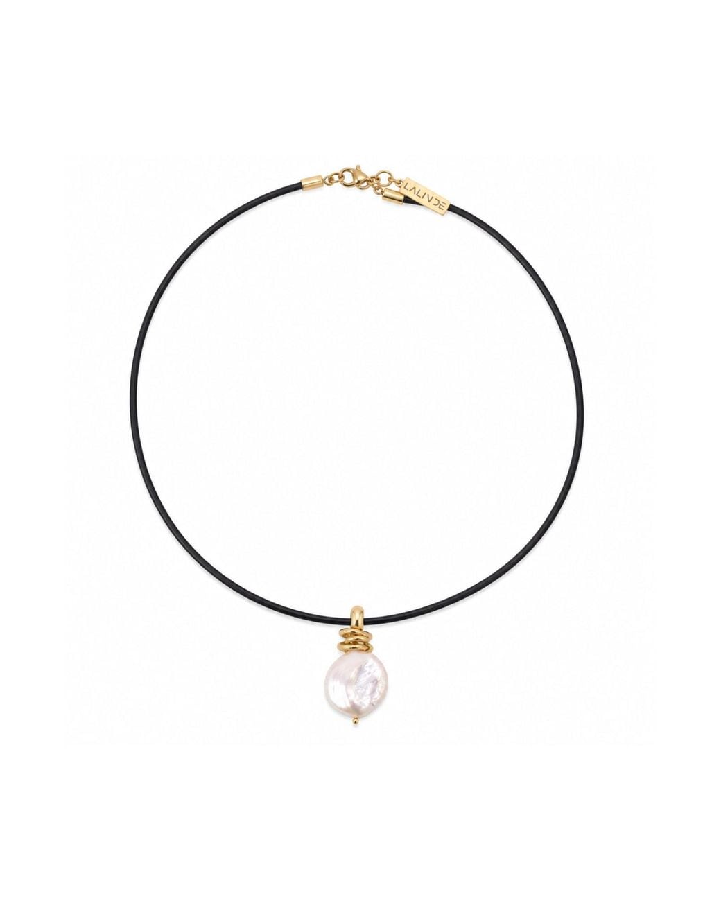 Lalinde Metallic Neutrals Sea Of Pearl Leather Necklace