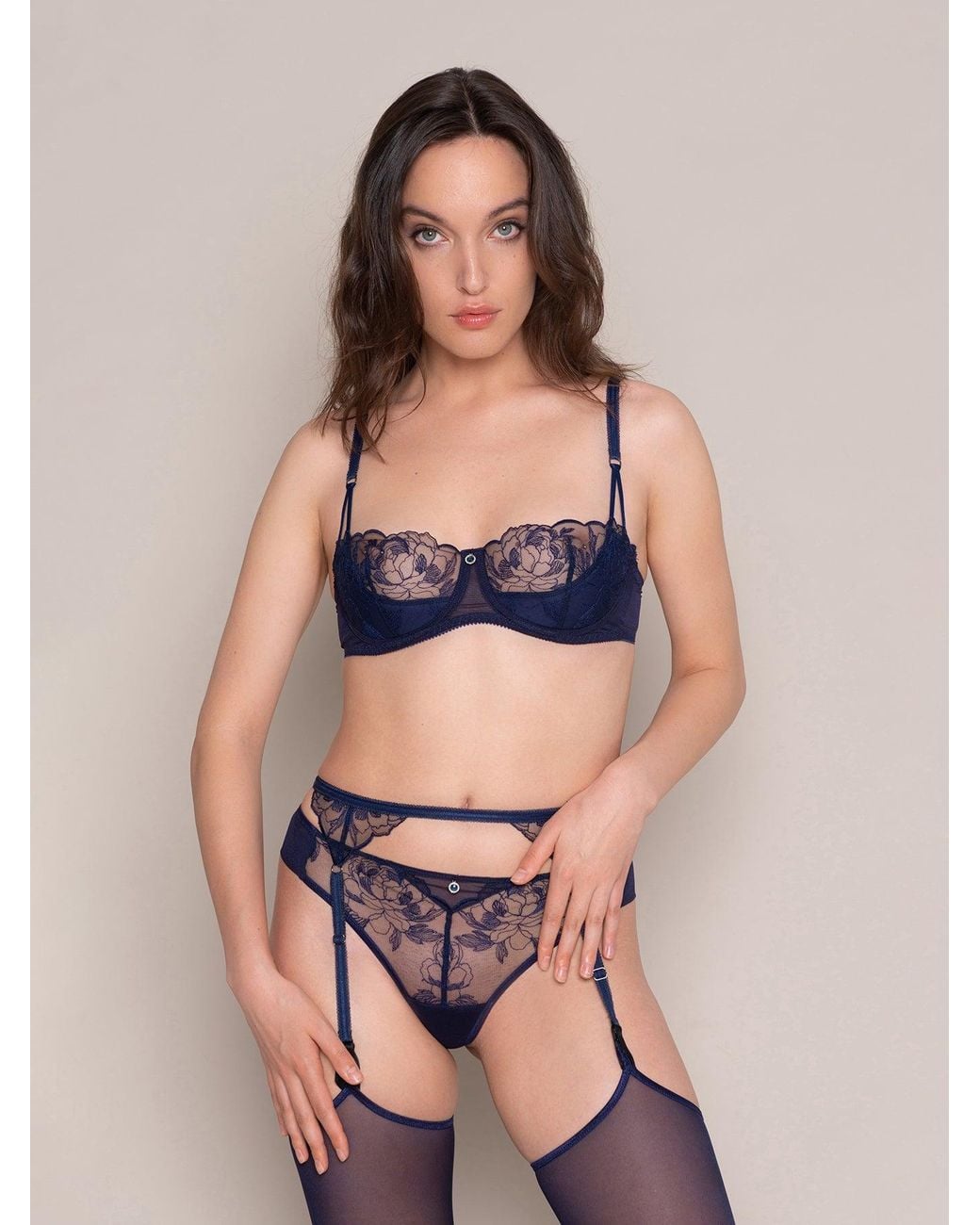 BonBon Lingerie Blue Coco Heart Underwired Bra