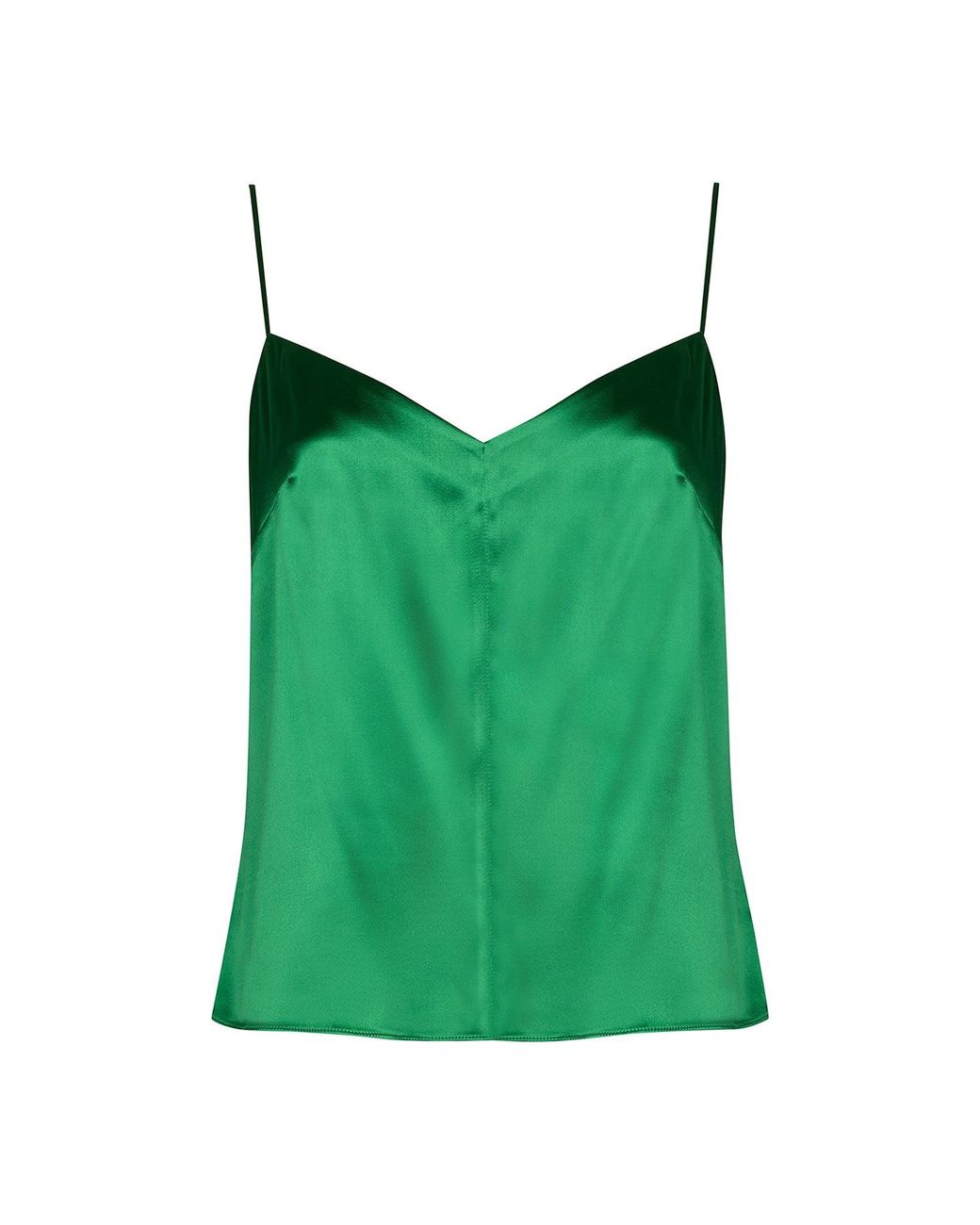 Ginta Green Emerald Silk Satin Cami Top