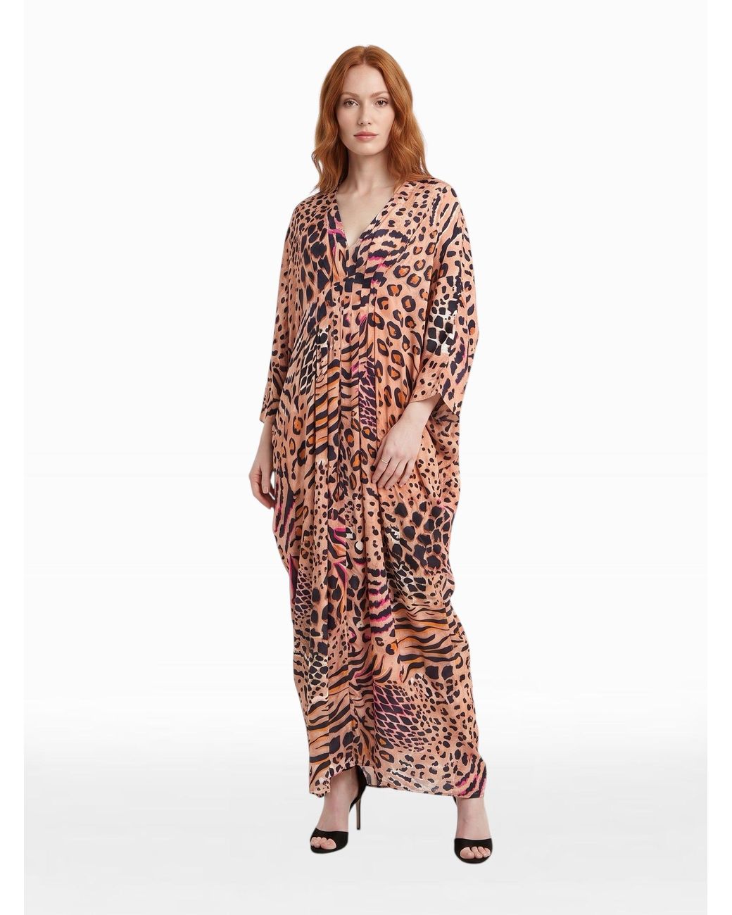 Any Old Iron White Neutrals Neutral Animal Kaftan