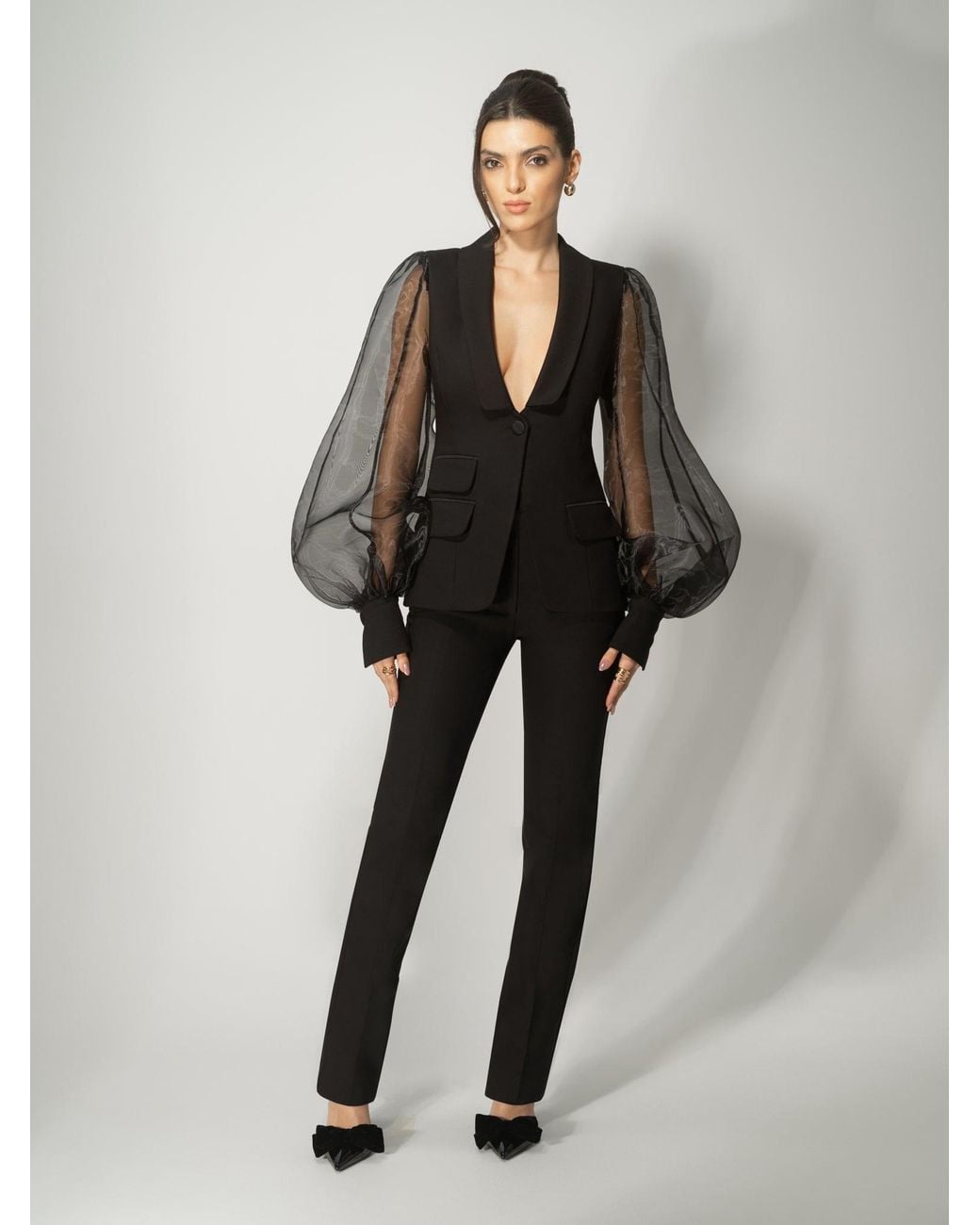 Tia Dorraine Black J'Adore Tailored Pant Suit